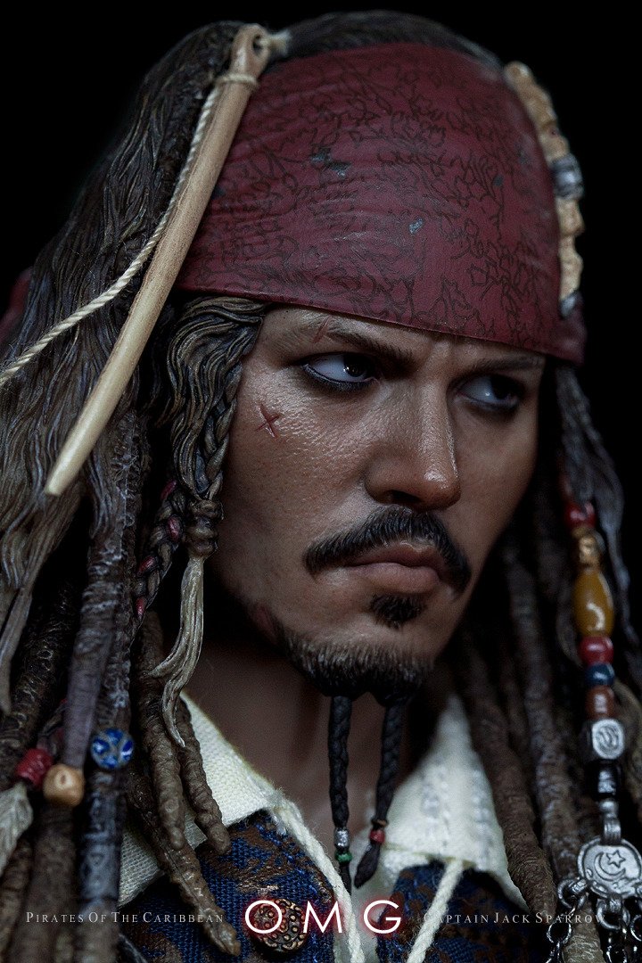 Hot Toys Pirates of the Caribbean Captain Jack Sparrow DX06 12-Inch Collectible Action Figure with Telescope Accessory - Perfect for Movie Fans and Collectors Display