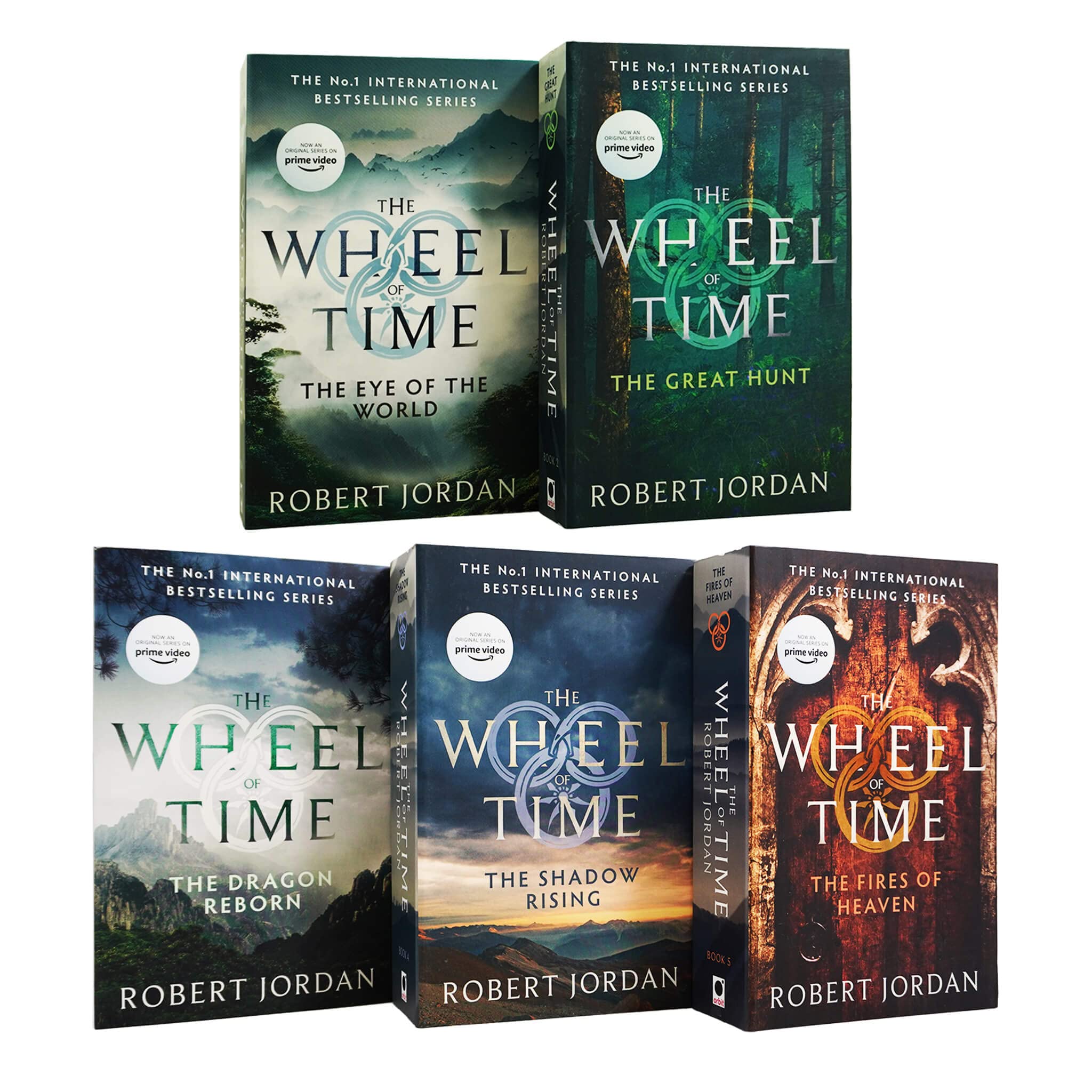 Robert Jordan The Wheel of Time Complete Book Set 1-5 | Epic Fantasy Novel Series | Perfect for Fantasy Lovers & Book Collectors | Great Gift for Readers & Fans
