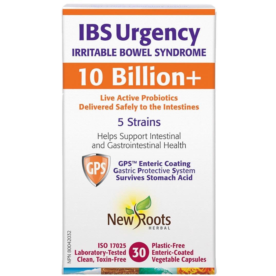 New Roots IBS Urgency Relief – 30 Plastic-Free Enteric Coated Vegan Capsules for Digestive Support & Gut Health – Ideal for Travel, Work & Daily Comfort