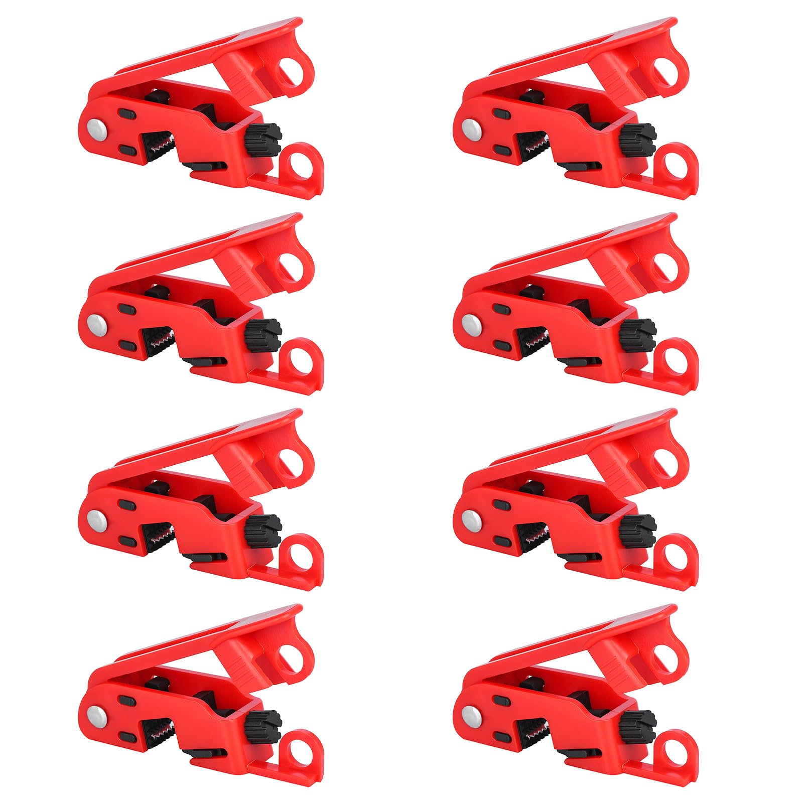 Circuit Breaker Lockout Kit - Grip Tight LOTO Tagout Device for Standard Single & Double Toggle Breakers (8-Pack) - Electrical Panel Safety for Industrial & Home Maintenance