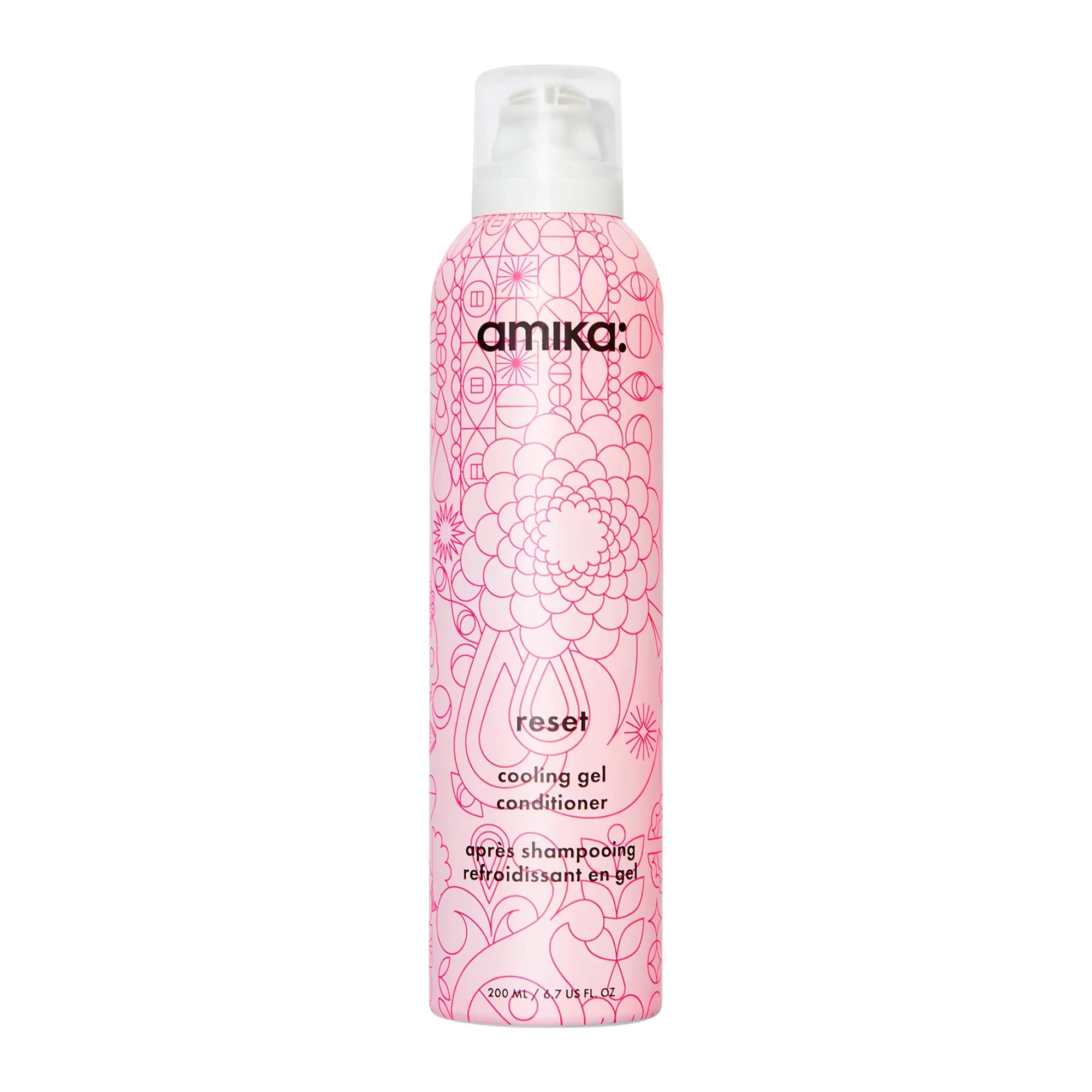 Amika Reset Cooling Gel Conditioner for Dry & Damaged Hair - Hydrating & Repairing Hair Treatment for All Hair Types - Perfect for Post-Workout, Summer Heat & Color-Treated Hair