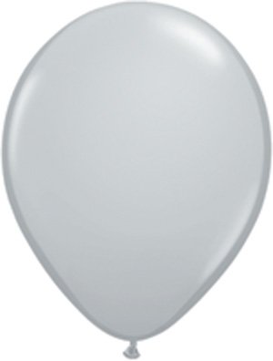 Qualatex 11 Inch Round Latex Balloons - Pack of 20, Premium Gray Party Balloons for Birthday Decorations, Wedding, Baby Shower & Anniversary Celebrations