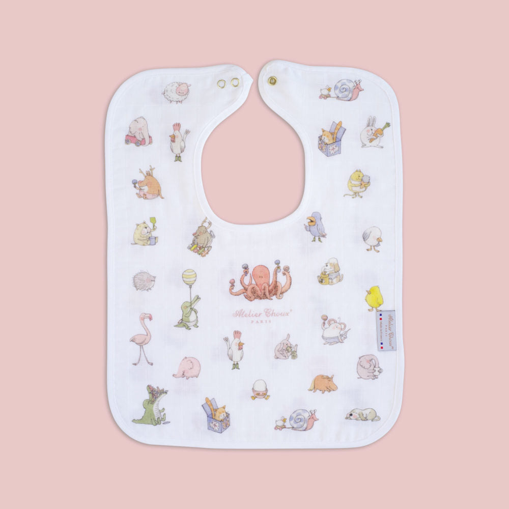 Atelier Choux Premium Baby Bibs - Soft Organic Cotton for Newborns & Infants - Perfect for Feeding, Drooling & Messy Meals