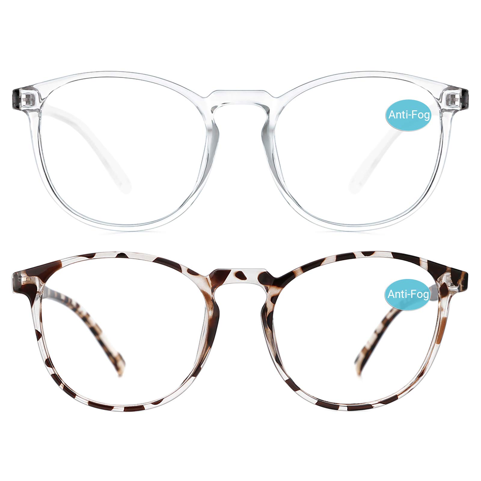 TIJN Blue Light Blocking Glasses for Women - Anti Fog, Clear Computer Glasses for Work & Gaming