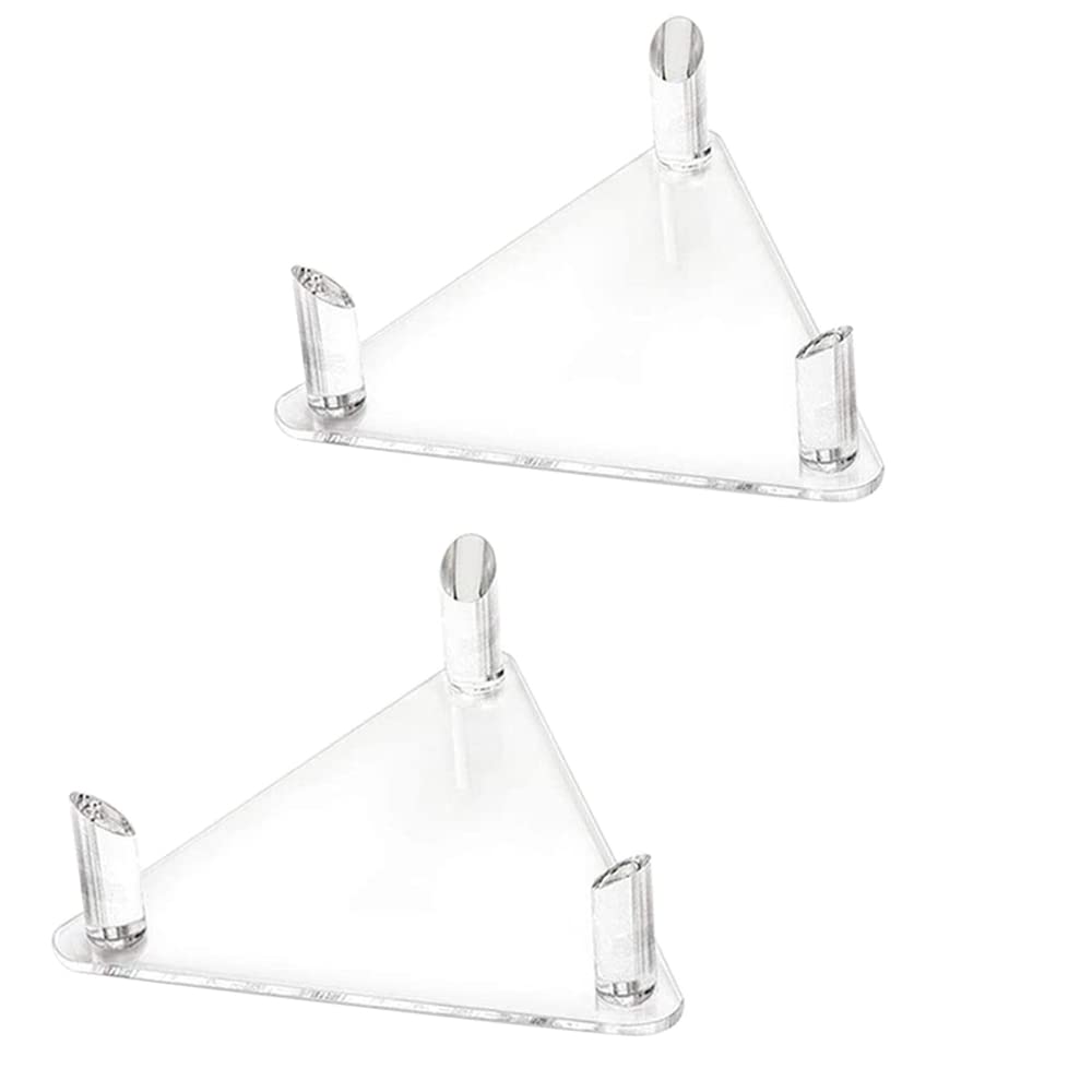 Camsiom 2-Pack Clear Acrylic Sports Ball Display Stand - Perfect for Rugby, Basketball, Football & Volleyball - Ideal for Trophy Cases, Store Displays & Home Decor