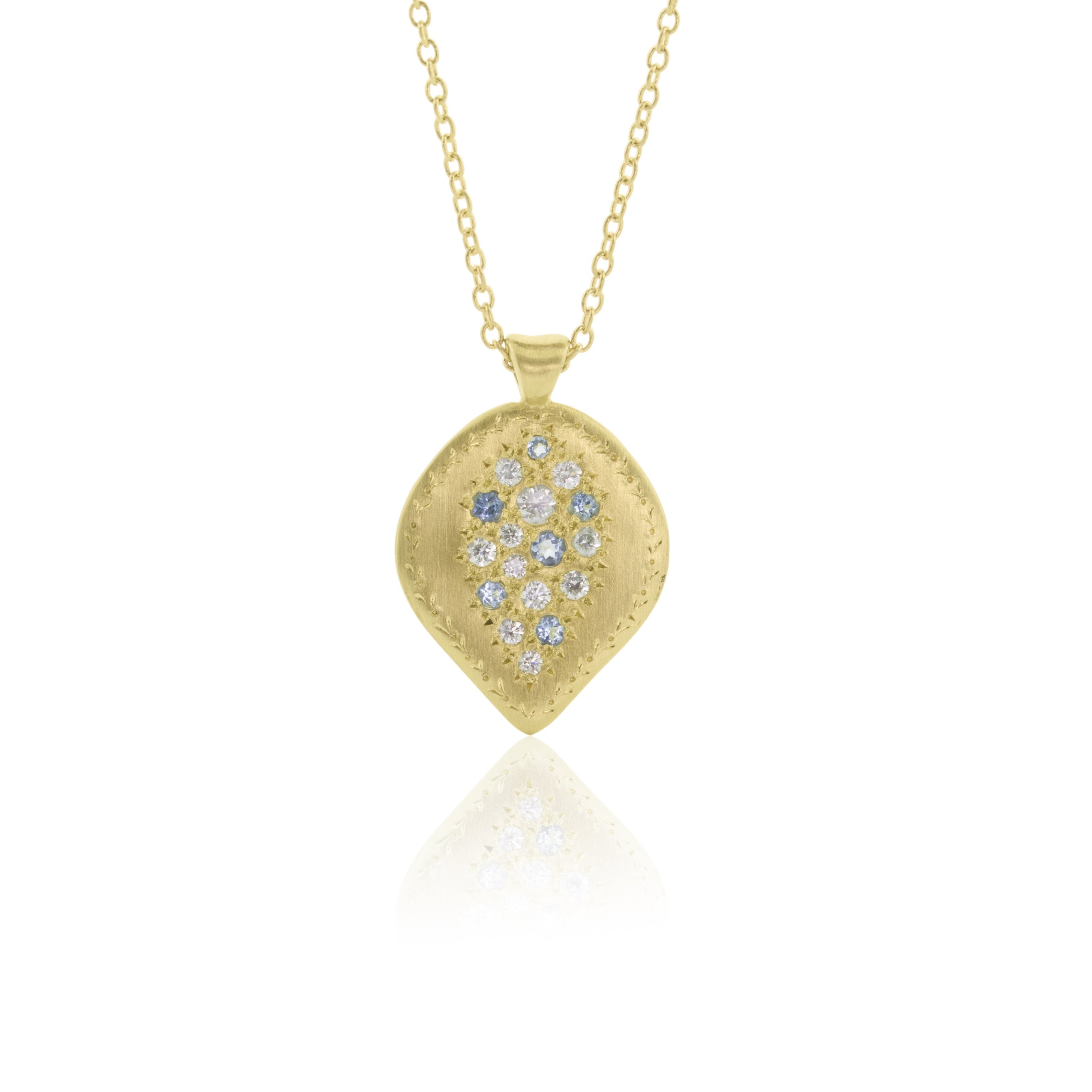 Aquamarine & Diamond Pendulum Pendant Necklace - Sterling Silver Dainty Jewelry for Women, Elegant Gift for Birthday, Anniversary & Special Occasions | Perfect for Evening Parties, Weddings & Date Nights