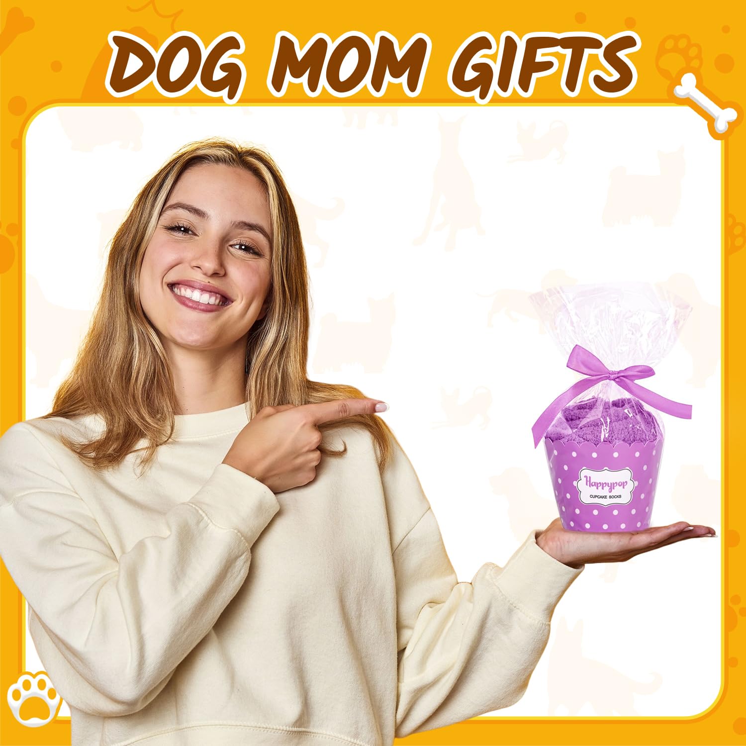 HappyPop Funny Dog Christmas & Birthday Stockings - Unique Gifts for Dog Lovers, Dog Moms & Dads - Perfect for Pet Lovers' Holiday Decor & Gift Exchanges