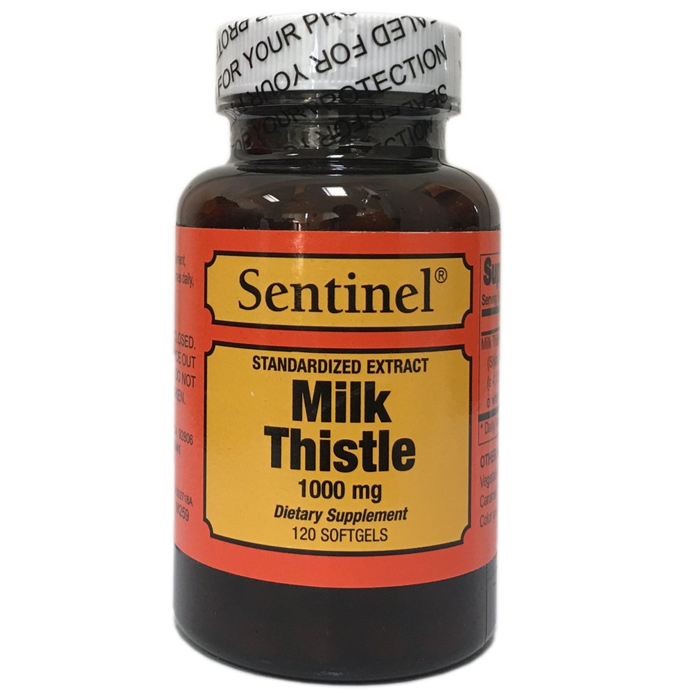 Sentinel Milk Thistle 1000mg Standardized Extract - Premium Liver Support Supplement for Detox & Cleansing | Made in USA | 120 Rapid-Absorption Softgels for Faster Results | Ideal for Post-Alcohol Recovery & Daily Liver Health Maintenance