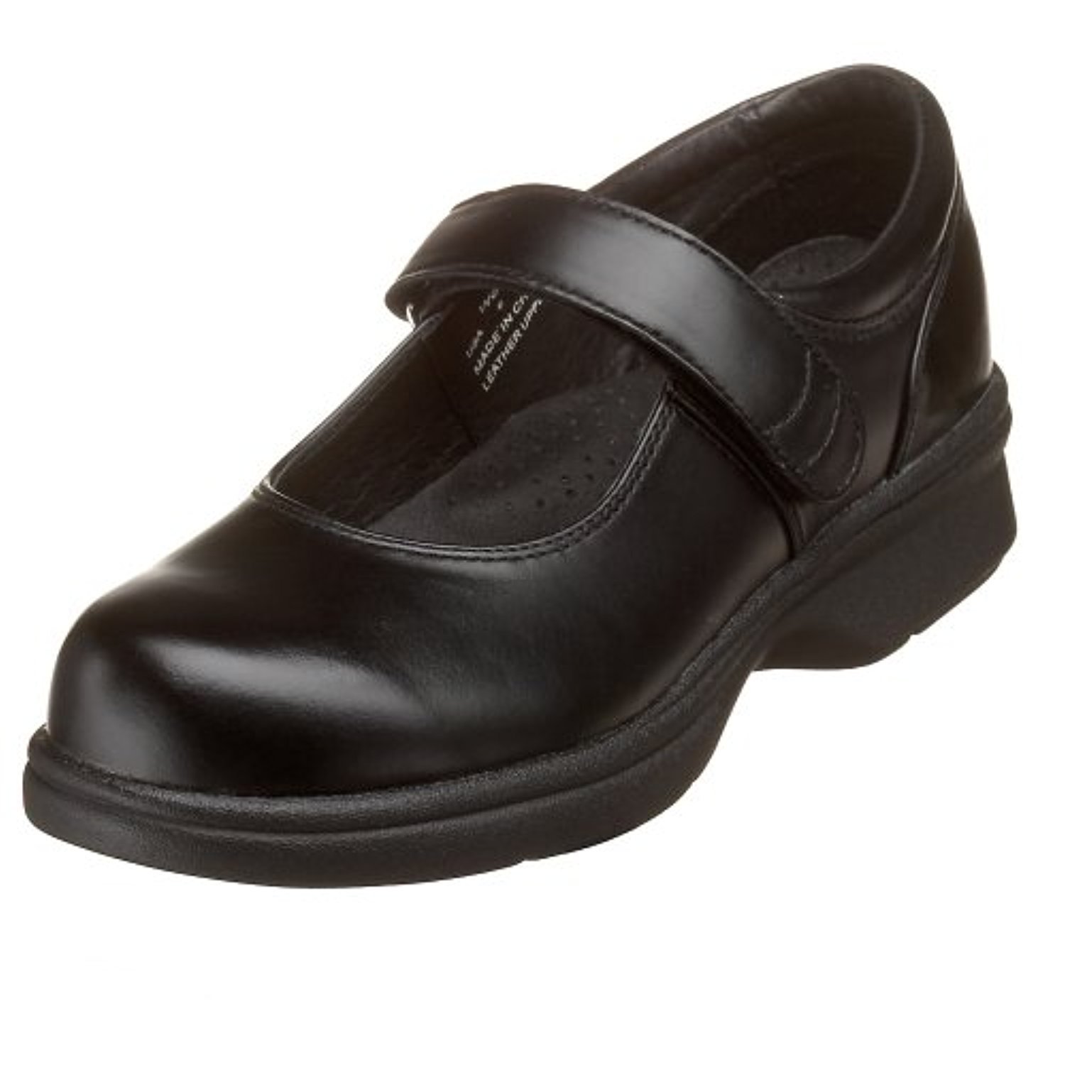 Propet Women's Comfortable Mary Jane Shoes - Black Leather Slip-Ons for Casual Wear & Work