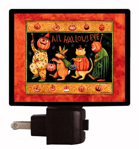 Halloween LED Night Light for Trick or Treaters - Spooky Decorative March Light for Halloween Party, Home Decor & Outdoor Pathway Lighting