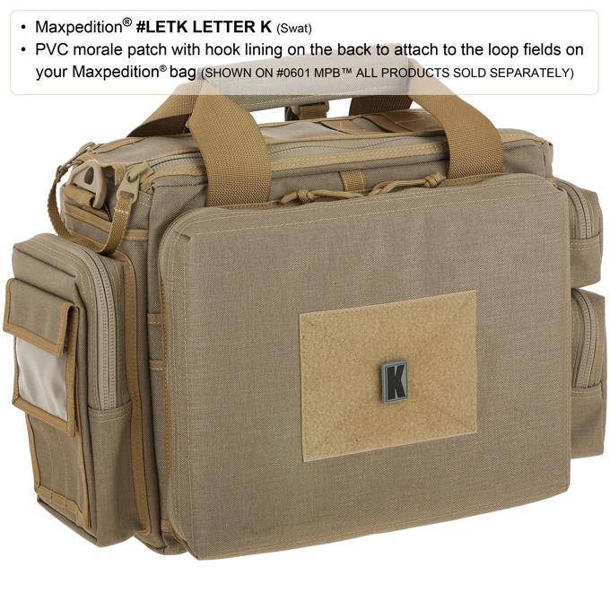 Letter K Morale Patch - Embroidered Iron-On Patch for Jackets, Hats & Bags - Custom Name Initials for Military, Police & Outdoor Enthusiasts