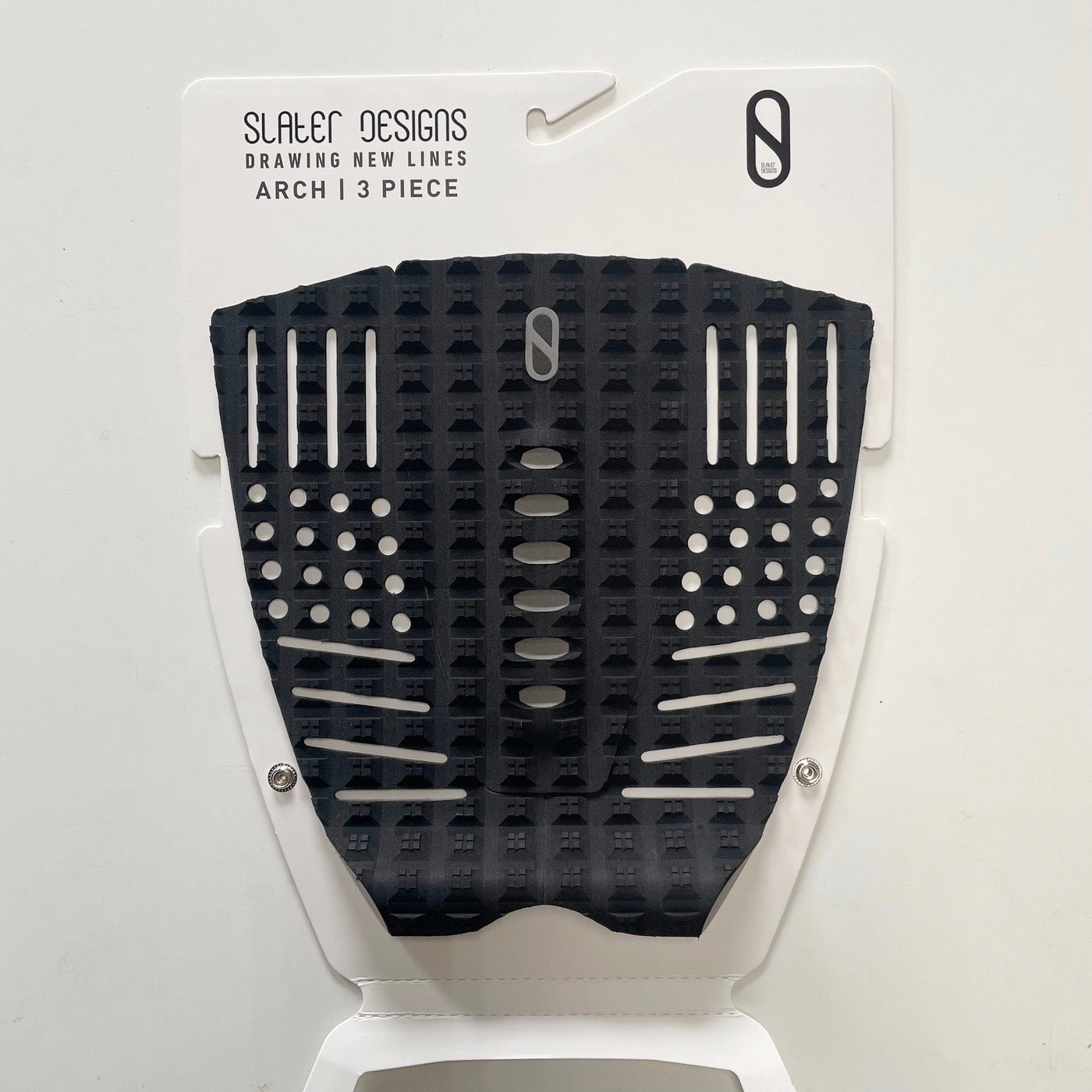 Slater Designs 3-Piece Arch Black Deck Pads - Premium Traction Pads for Surfboards, Skateboards & Water Sports - Non-Slip Grip for Enhanced Performance