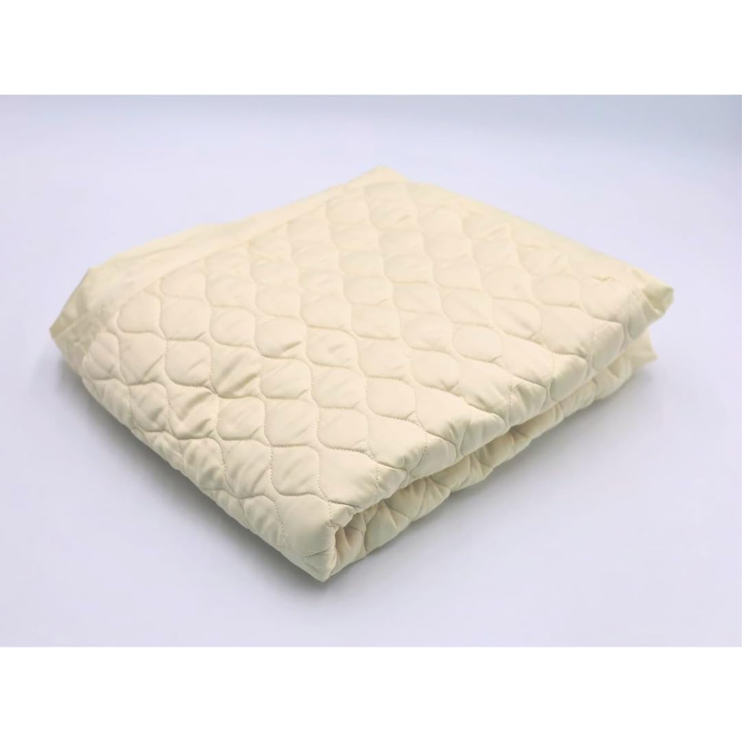 Organic Cotton Crib Mattress Pad - GOTS Certified, Hypoallergenic & Breathable (18x36 Inches) - Unbleached, Machine Washable for Baby Boys & Girls - Perfect for Nursery, Daycare & Travel Cribs