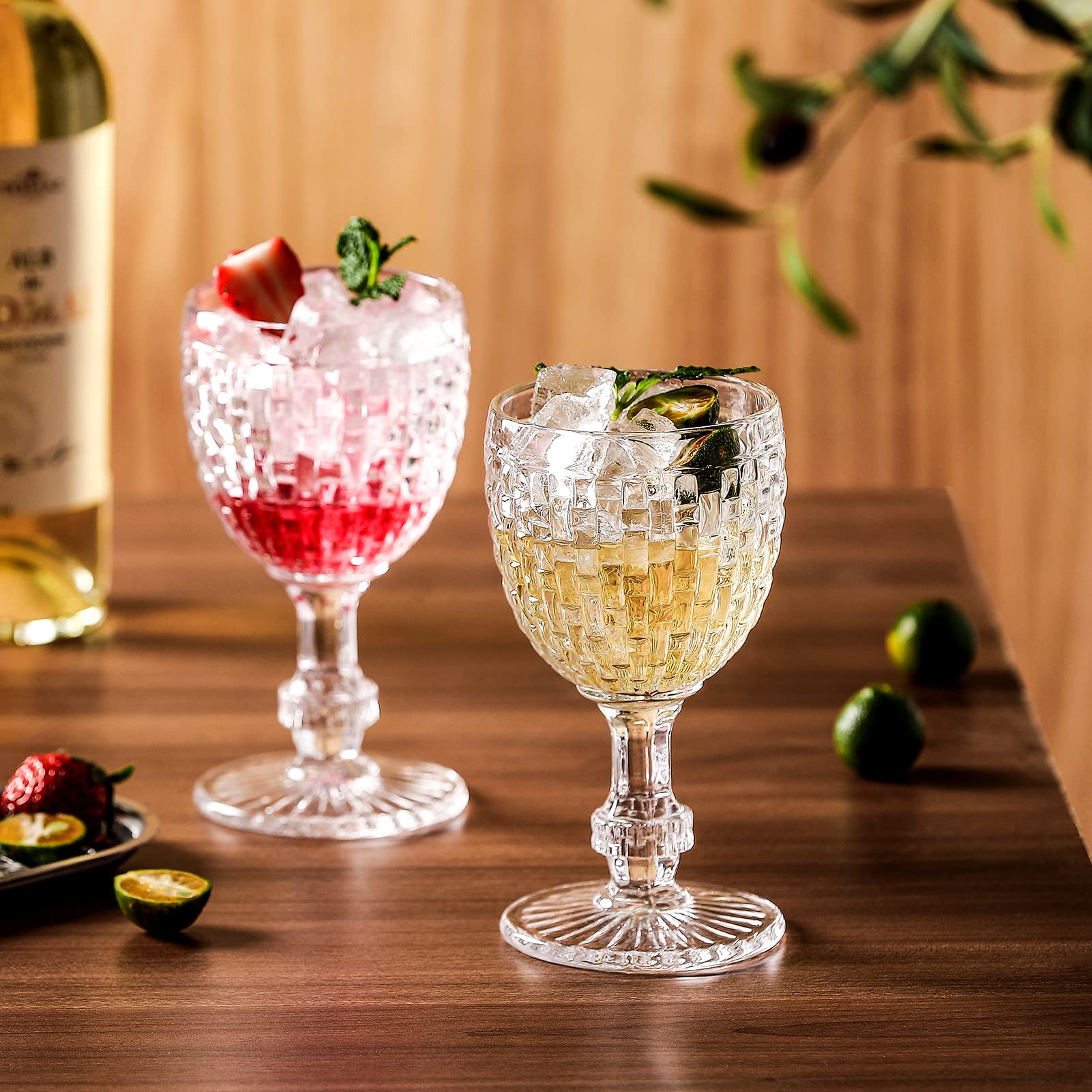 Premium 6-Piece Knitted Iced Tea Glass Set - Durable Beverage Cups for Soda, Juice, Milk, Coke, Beer, Spirits & Water - Elegant Goblet Design for Everyday Use, Parties & Home Entertaining