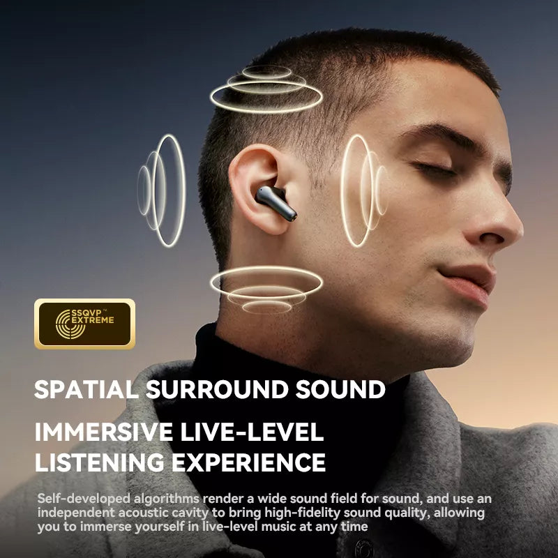 Sanag T85S Pro Wireless Bluetooth Earbuds with Noise Cancellation, Hi-Fi Stereo Sound, 30H Playtime - Perfect for Workouts, Commuting & Travel