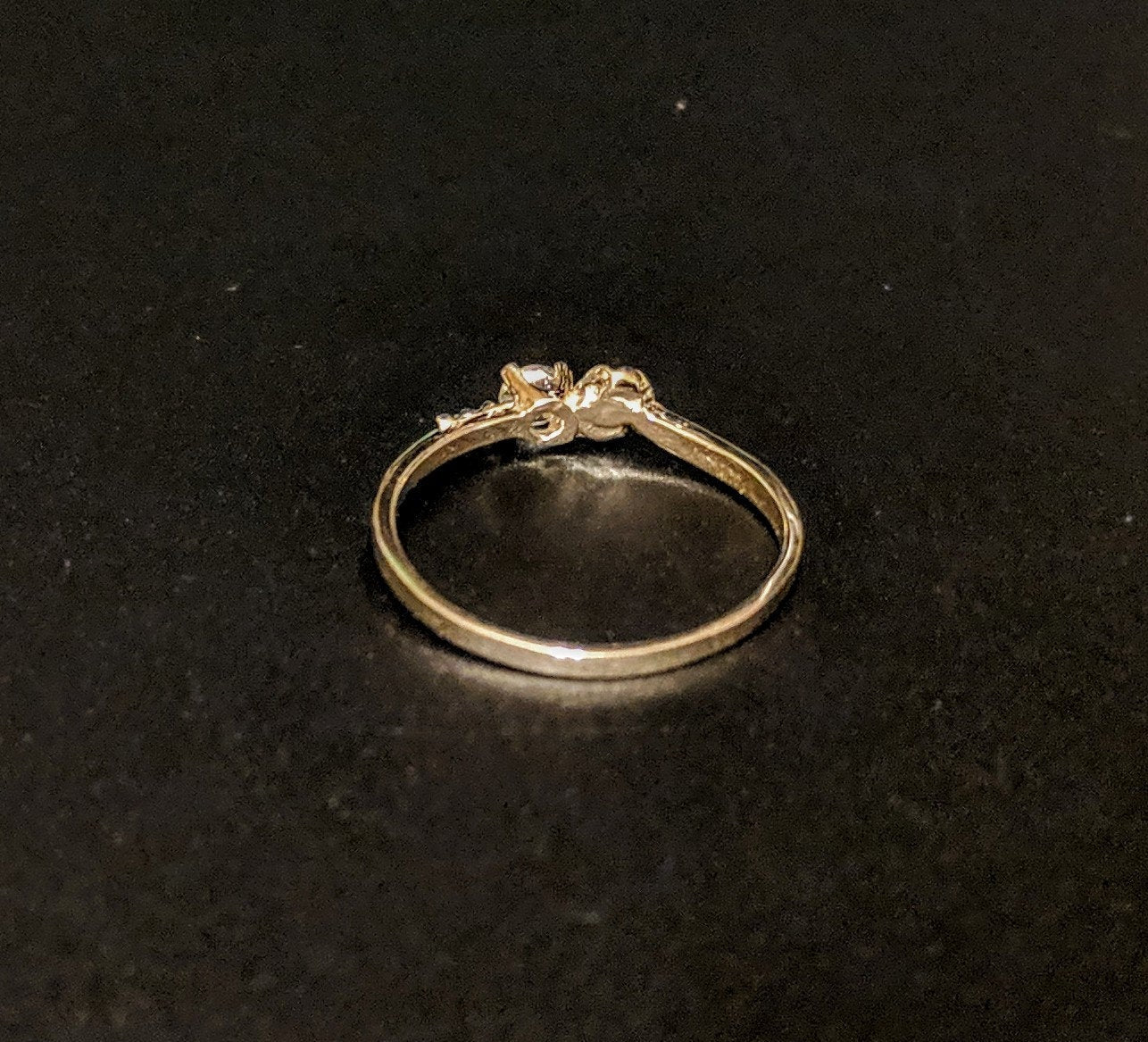 Natural Sapphire Promise Ring - Solid Yellow or White Gold with Rose & White Sapphire Accents | 14K 675 Fine Jewelry | Petite Engagement Ring for Women | Perfect for Proposals, Anniversaries & Special Occasions
