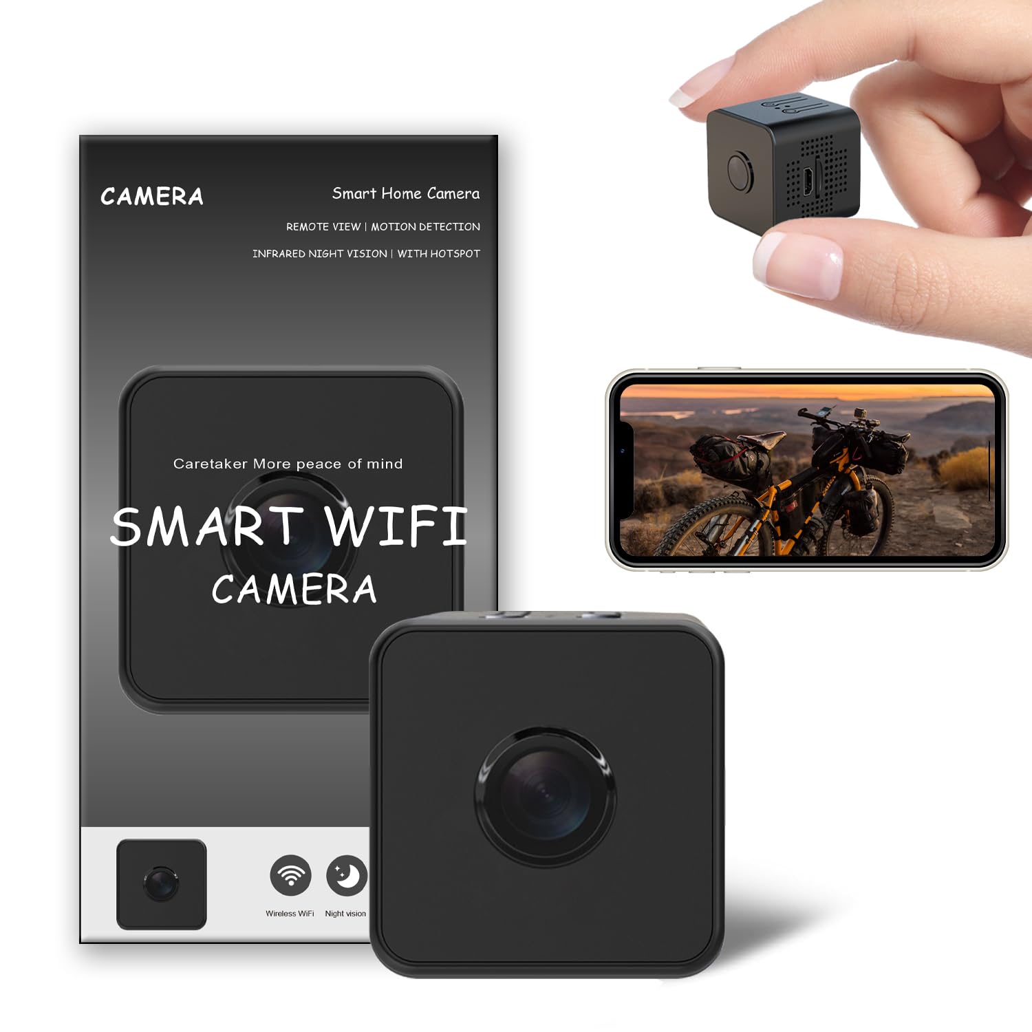 1080P HD Hidden Camera - Mini WiFi Wireless Indoor Security Camera with Night Vision & Live Video Recording | Perfect for Home Surveillance, Nanny Monitoring & Office Security