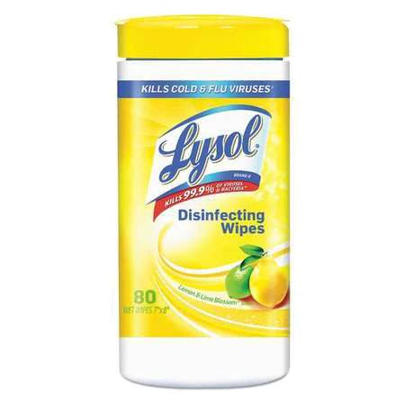 Lysol Disinfectant Wipes - 75 Count, Lemon Scent | Kills 99.9% of Germs & Viruses | Antibacterial Cleaning Wipes for Home, Office & Travel Use