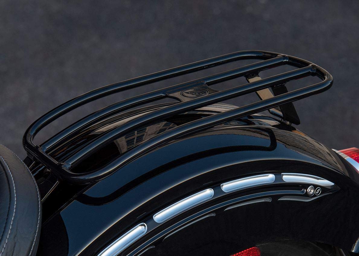 Genuine Indian Scout & Scout Sixty Black Solo Luggage Rack (2015-2022) | Polaris 2885133-266 | Motorcycle Accessories for Storage & Travel