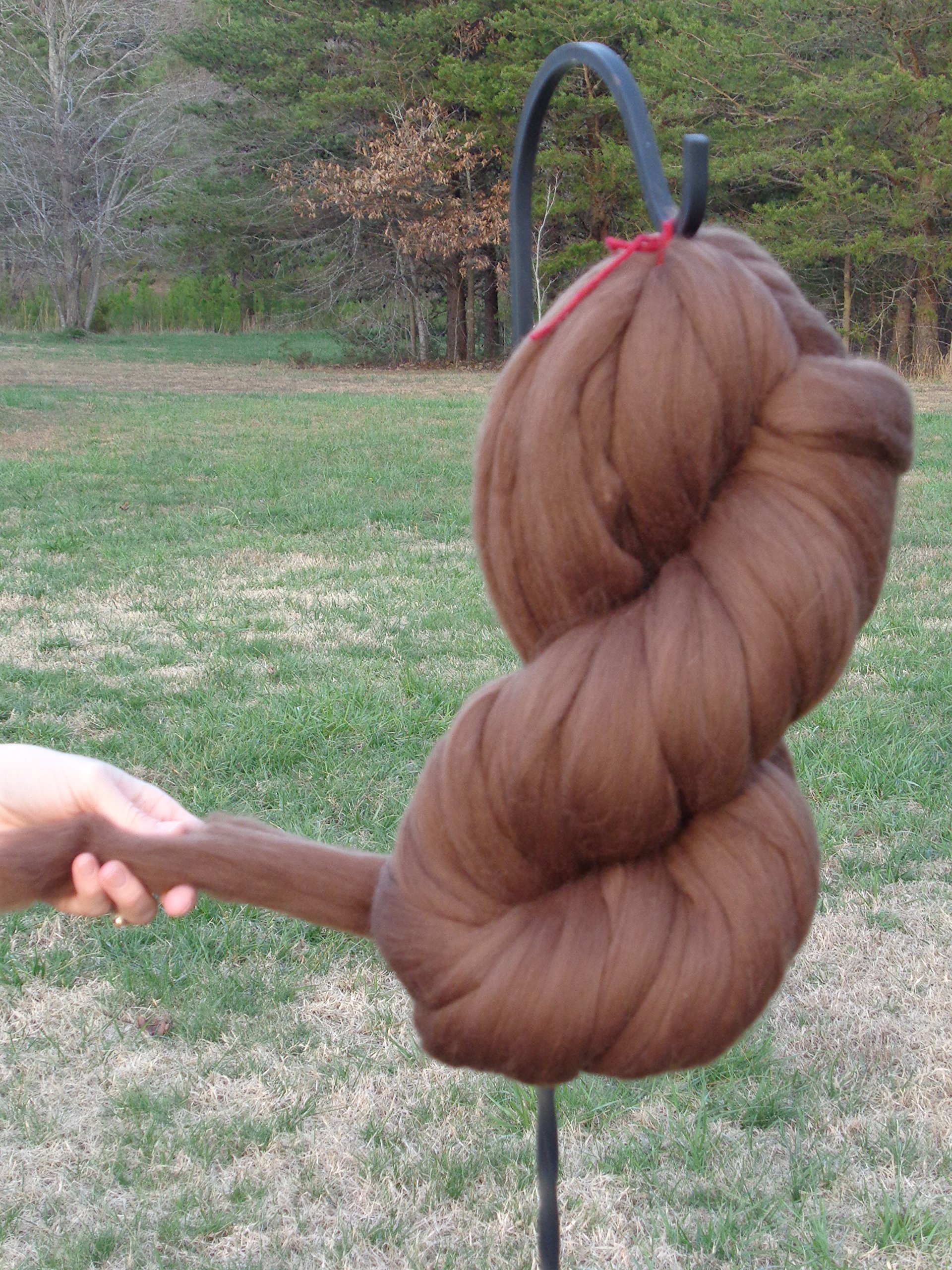 Shep's Premium Milk Chocolate Brown Merino Wool Roving - 4lb Top Fiber for Spinning, Felting & Knitting | Soft Hand-Dyed Wool for Yarn Making, Needle Felting & DIY Crafts | Made in USA | Perfect for Handspinners, Fiber Artists & Crafters