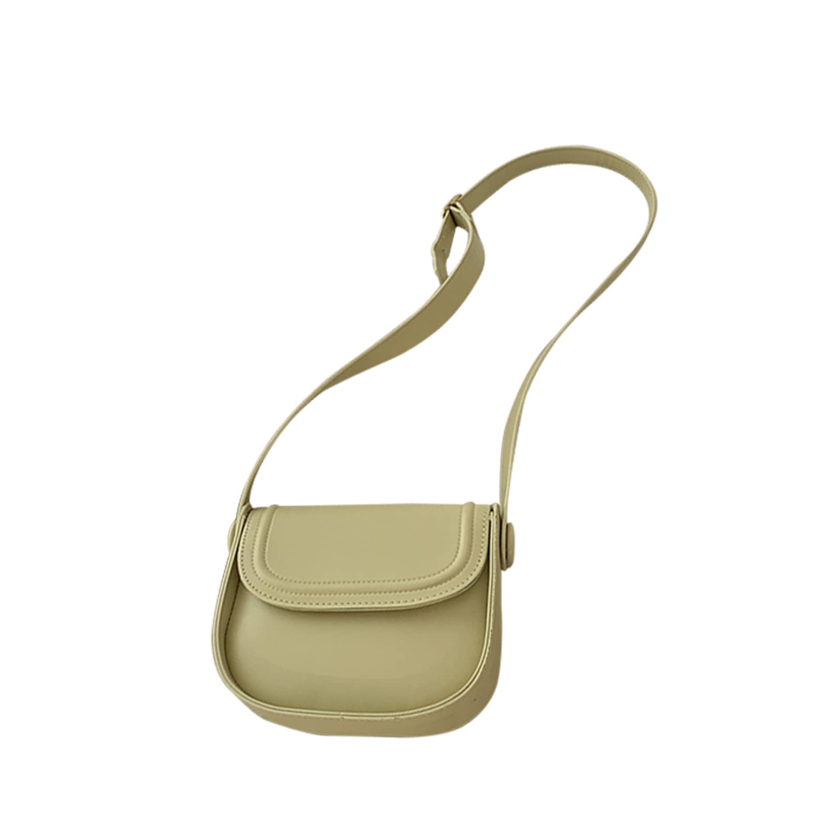 HSRWARE Women's Simple Saddle Shoulder Bag - Fashionable Crossbody Purse for Everyday Use | Yellow Handbag for Work, Travel & Casual Outings