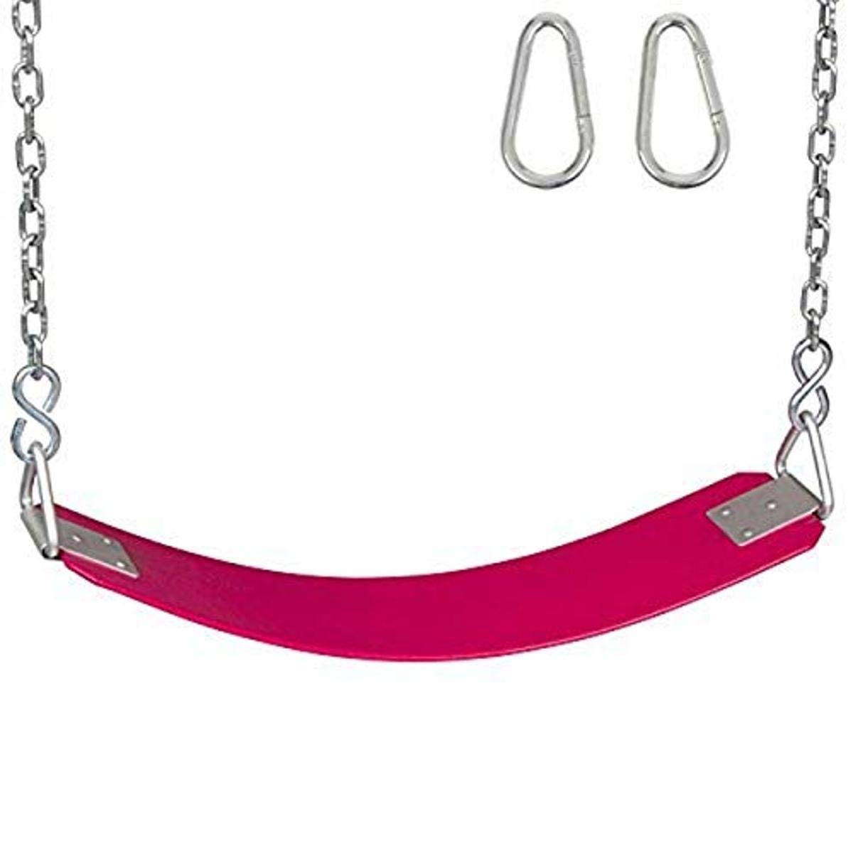 Premium Polymer Swing Set Chains & Hooks with SSS Logo Sticker - Durable Playground Accessory in Pink | Perfect for Backyard Playsets, Parks, and Outdoor Recreation Areas