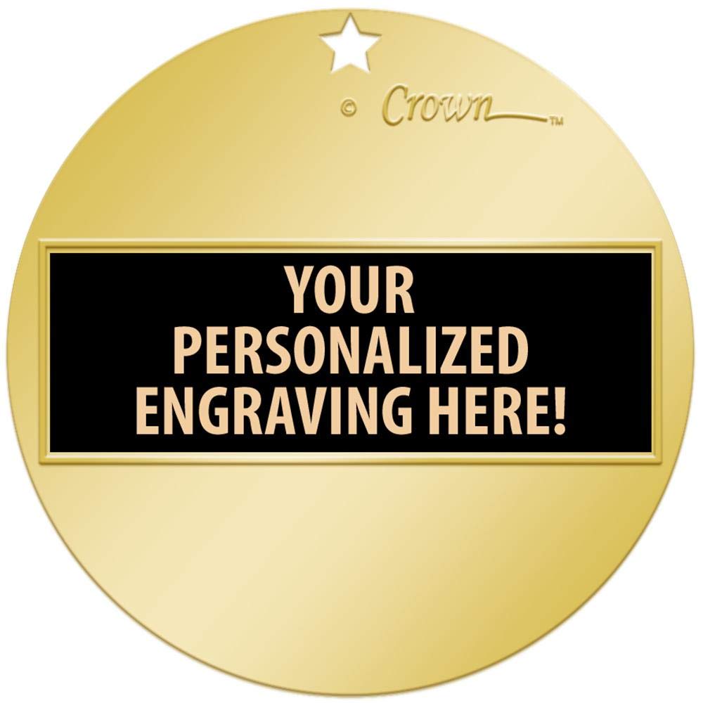 2 Inch Shiny Gold Honor Roll Medals for Kids - Free Custom Engraving - Perfect for School Awards, Graduation Ceremonies & Academic Achievements