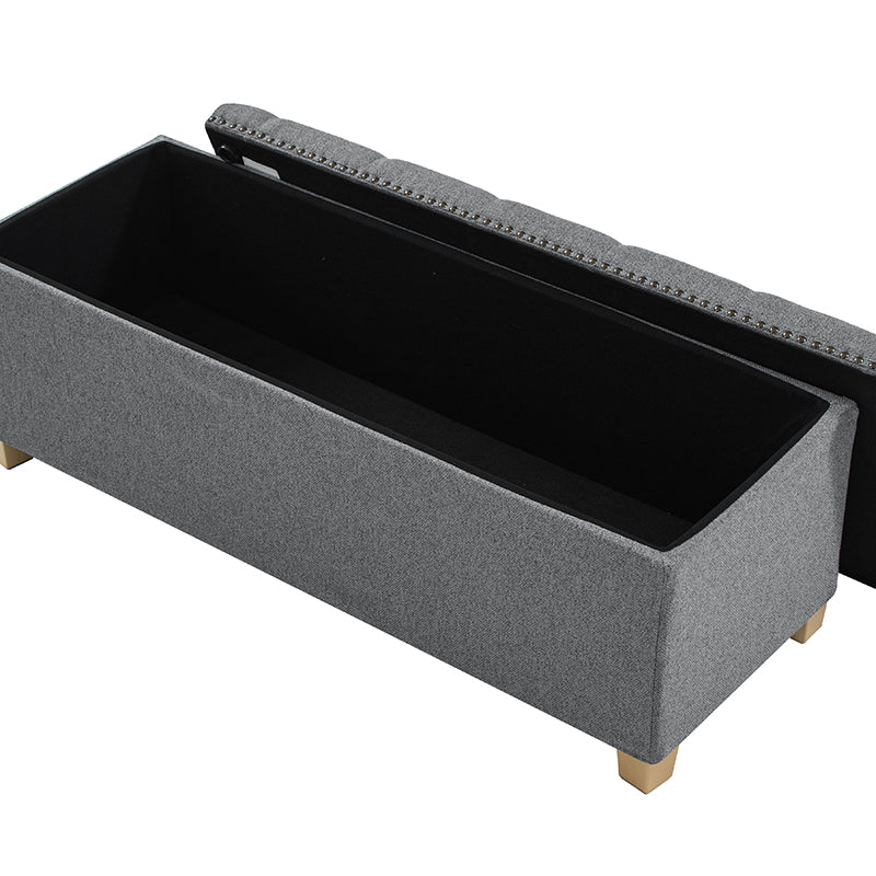 Versatile Minimalist Storage Bench with Removable Fabric Cover - Modern Entryway, Bedroom & Living Room Organizer - Perfect for Shoes, Blankets & Home Decor Storage