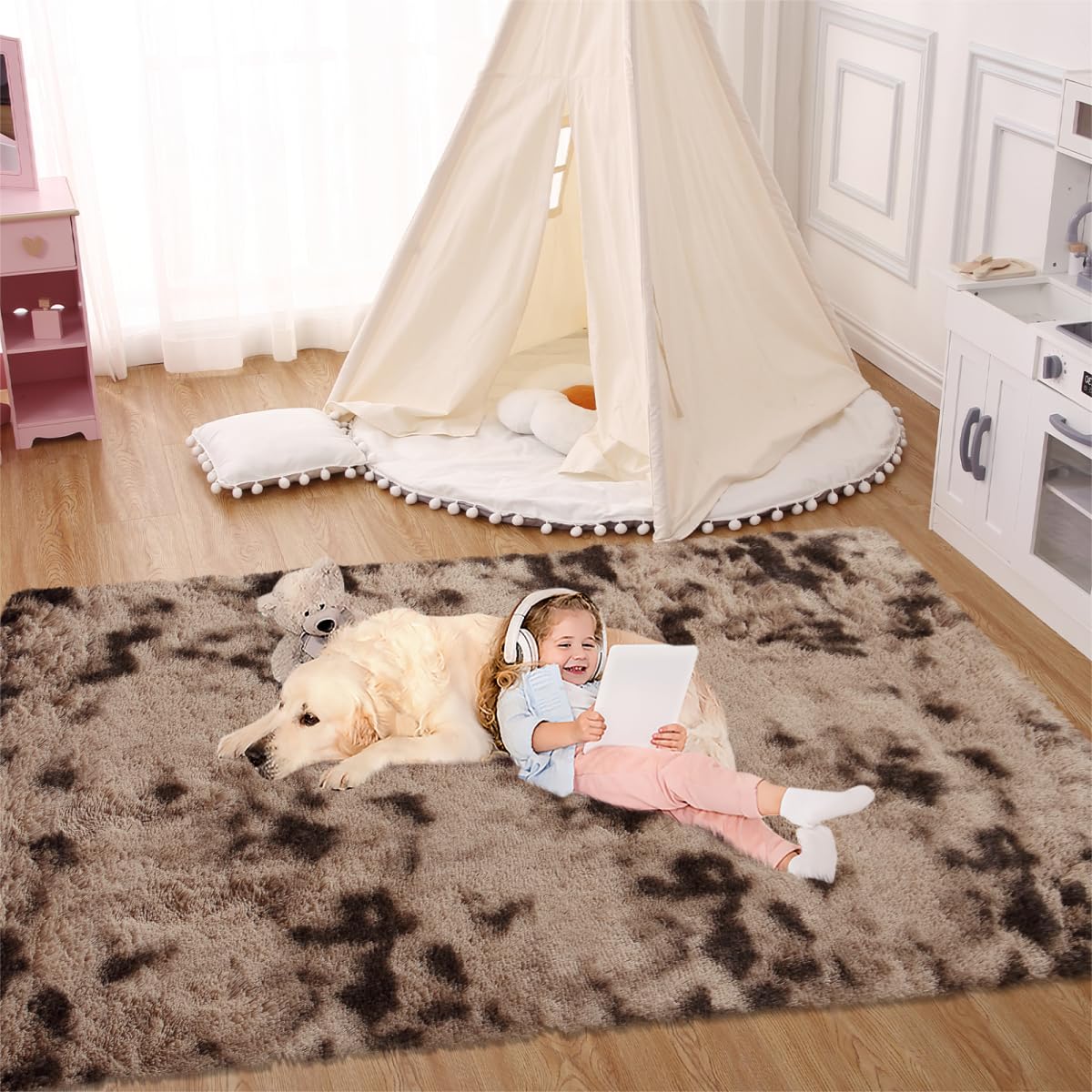 Soft Plush 8x10 Area Rugs for Bedroom & Living Room - Non-Slip Fuzzy Shag Rug for Home Decor, Dining Room, Office - Cozy Floor Covering for Relaxation & Comfort