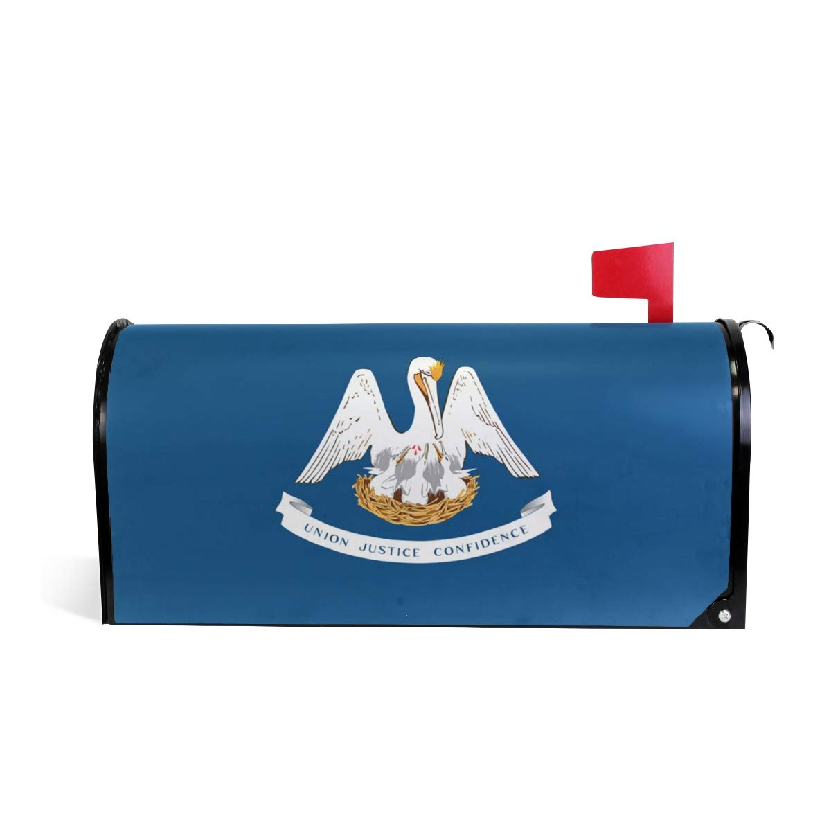 Louisiana State Flag Magnetic Mailbox Cover - Weatherproof Outdoor Decoration for House & Garden - 25.5