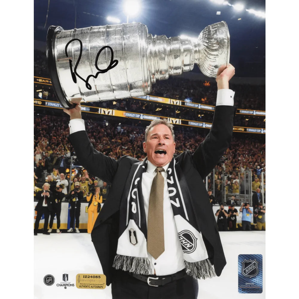 Bruce Cassidy Autographed 8x10 Photo - Vegas Golden Knights Stanley Cup Signed Memorabilia - IGM Certified - Perfect for Hockey Fans, Sports Collectors & Home Decor