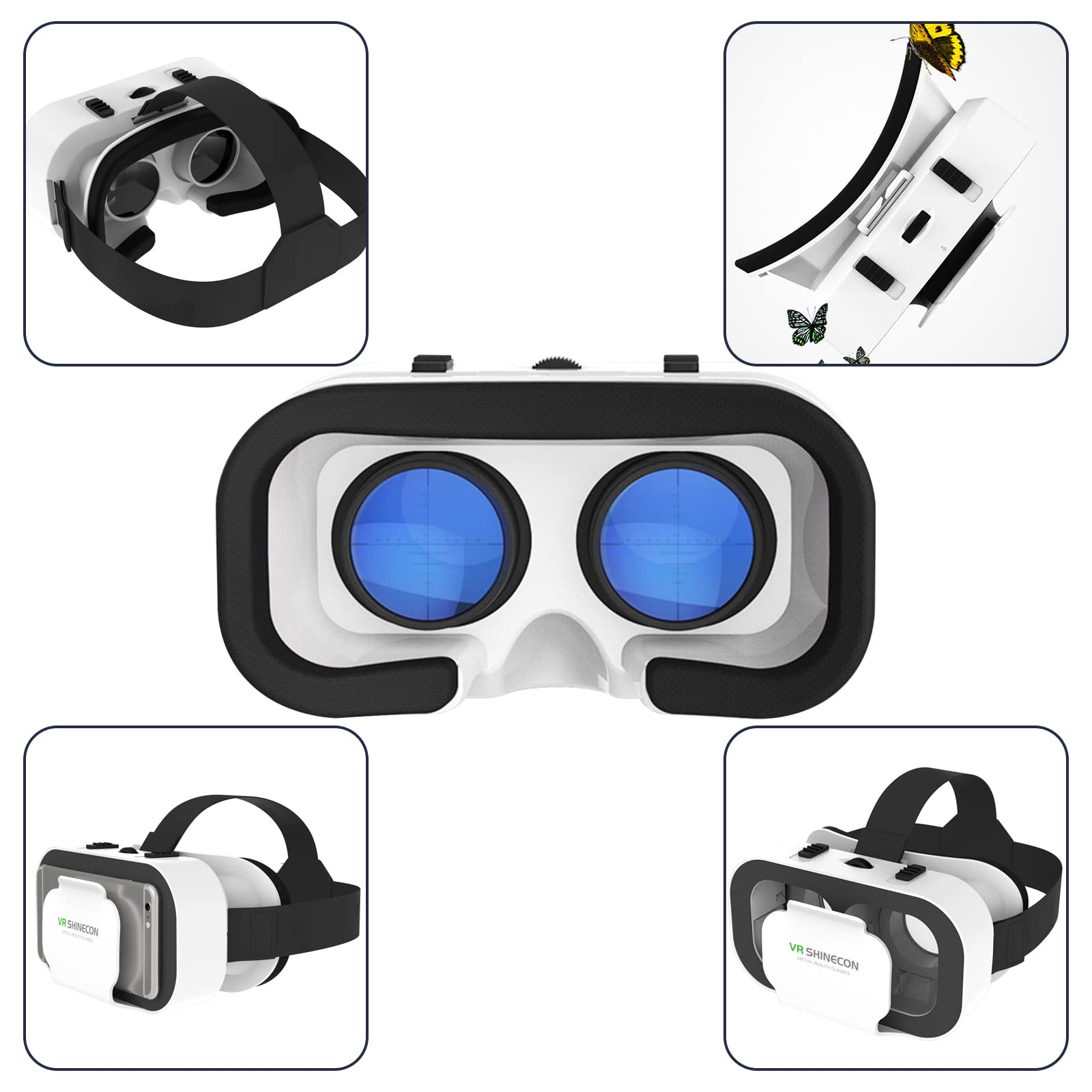 Best VR Headset for iPhone & Android Phones 4.7-6.5 Inch - 3D Virtual Reality Glasses with Controller for Mobile Gaming, Movies & Immersive Experiences - Perfect for Home Entertainment & Travel