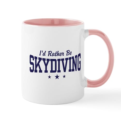 White/Pink Inside - I'd Rather Be Skydiving Mug