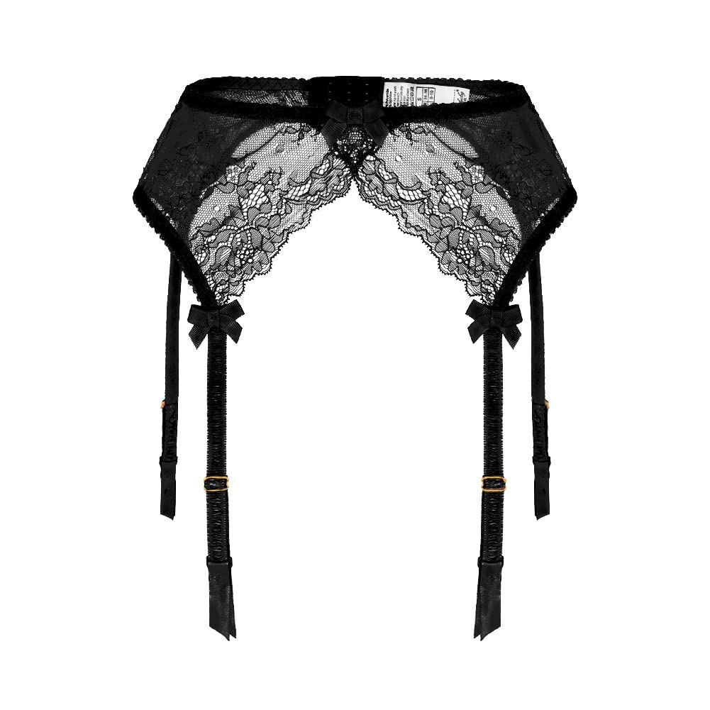 Sexy Lace Garter Belt for Women - Adjustable Thigh High Stocking Suspender - Perfect for Bridal Lingerie, Boudoir Photography & Romantic Occasions