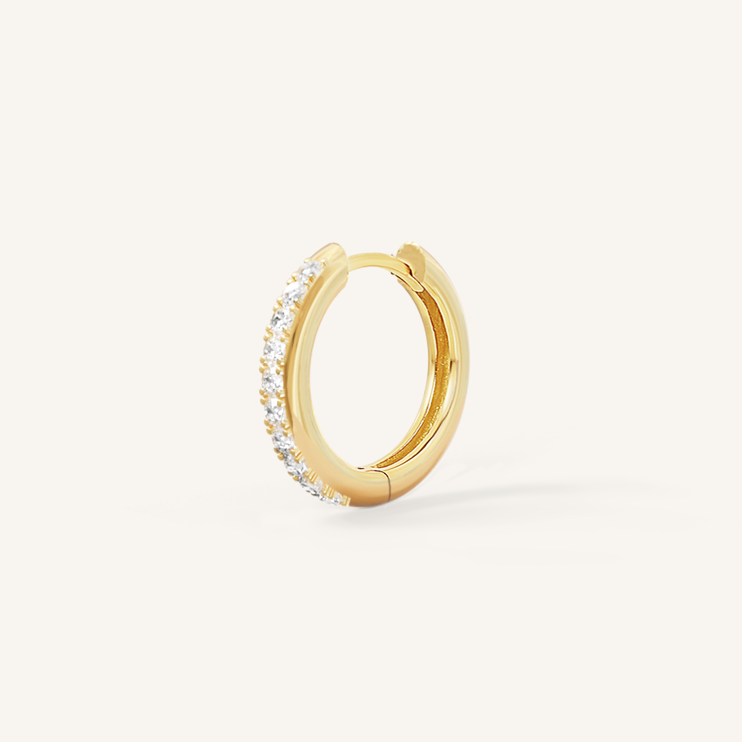 Ruby Hoops Earrings - 14K Gold Plated Dainty Hoop Earrings for Women | Perfect for Everyday Wear, Parties & Gifts