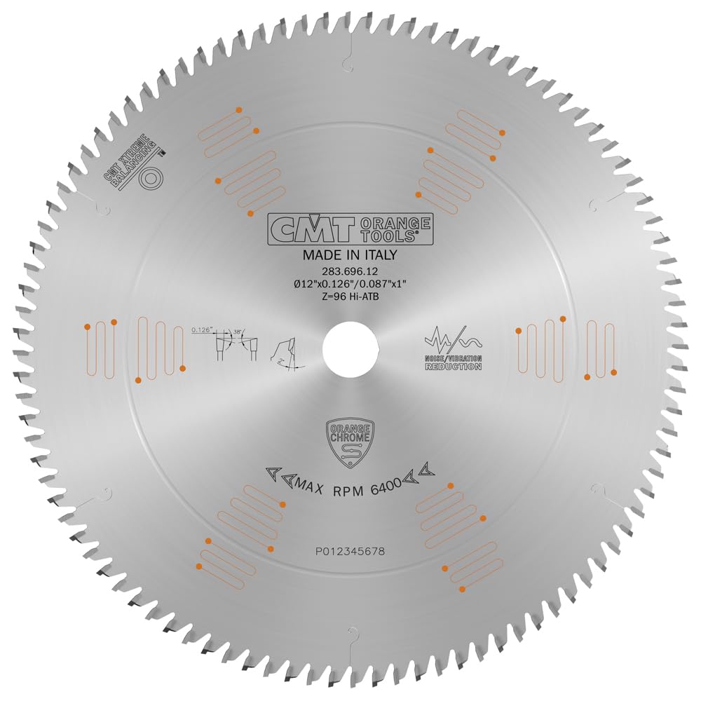 Premium Chrome Ultimate Plywood & Melamine Saw Blades - High Precision Cutting for Woodworking, Cabinets & DIY Projects - Perfect for Table Saws, Miter Saws & Circular Saws