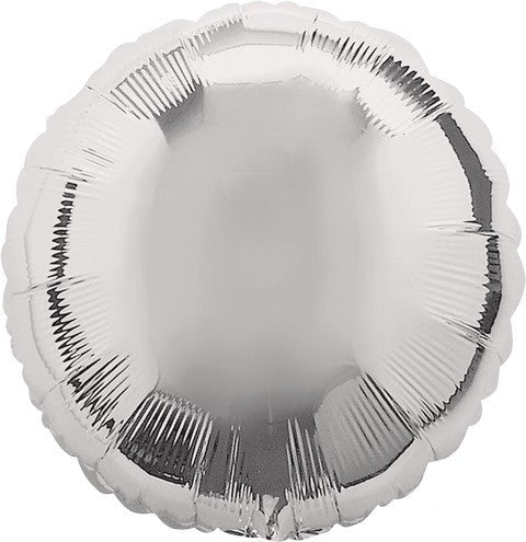 45cm Standard Circle HX Metallic Silver Balloon for Party Decorations, Wedding Centerpieces & Birthday Celebrations