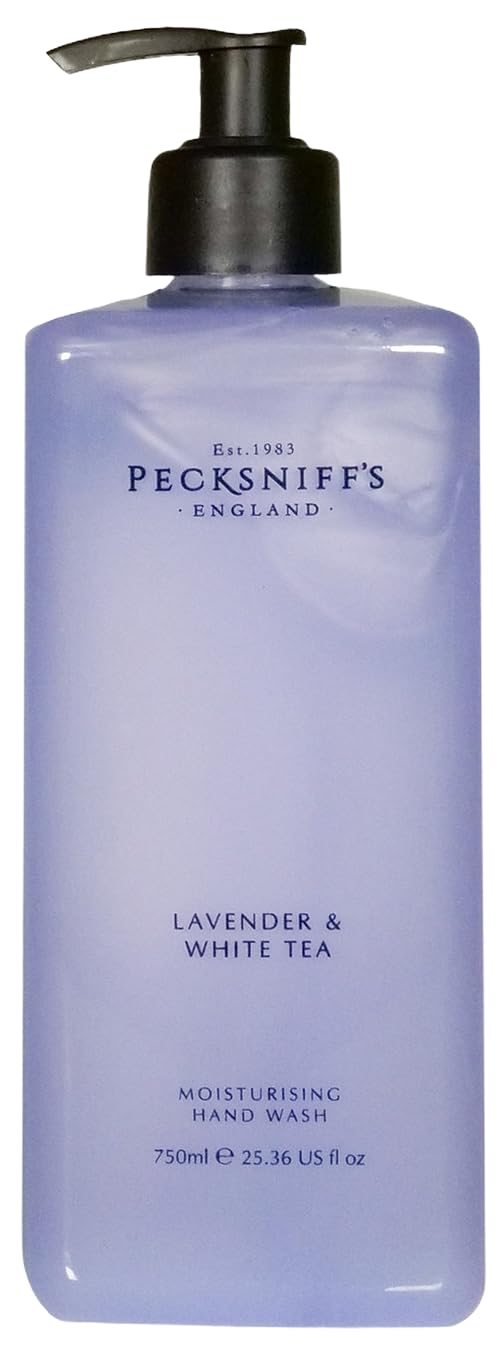 Pecksniff's Classic 750ml Hand Wash - Lavender & White Tea Scent | Gentle Moisturizing Liquid Soap for Bathroom, Kitchen & Guest Washroom