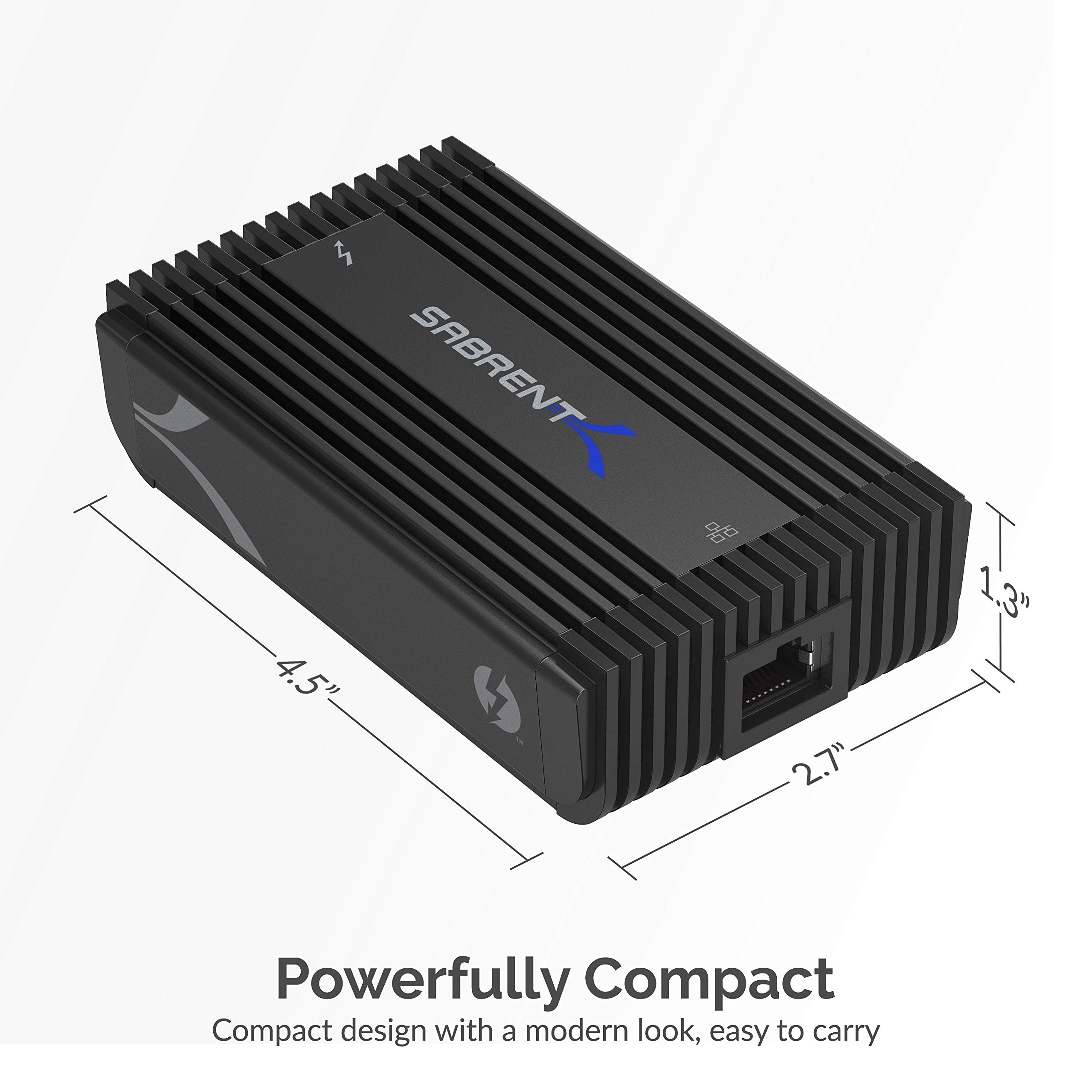 Sabrent Thunderbolt 3 to 10G Ethernet Adapter (TH-3WEA) - High-Speed Wired Network Connection for MacBook Pro, iMac & Windows Laptops - Perfect for Gaming, Video Editing & Large File Transfers