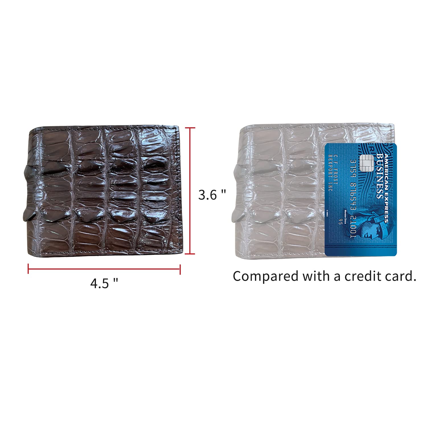 Luxury Men's Genuine Crocodile Leather Bifold Wallet - Handcrafted Premium RFID Blocking Wallet for Business & Travel - Perfect Gift for Him