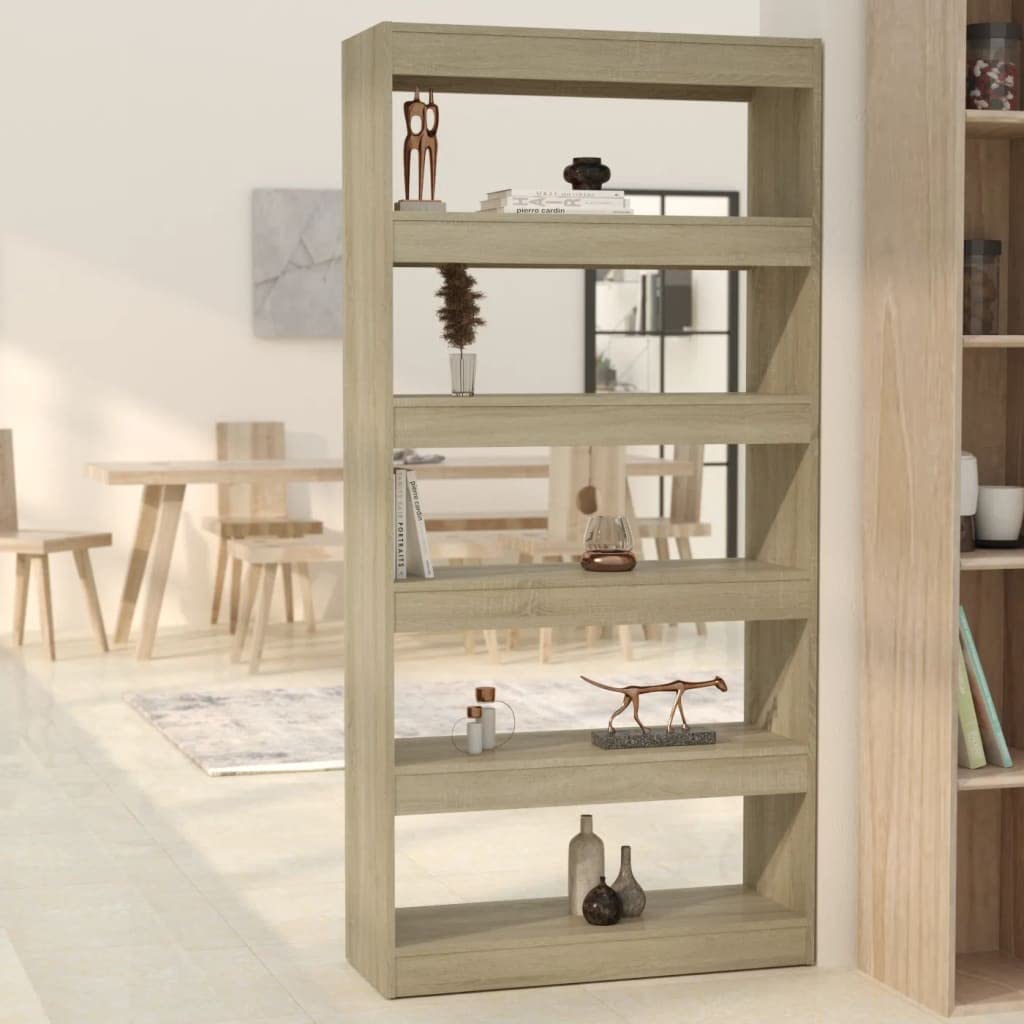 Sonoma Oak Bookcase Room Divider - 31.5