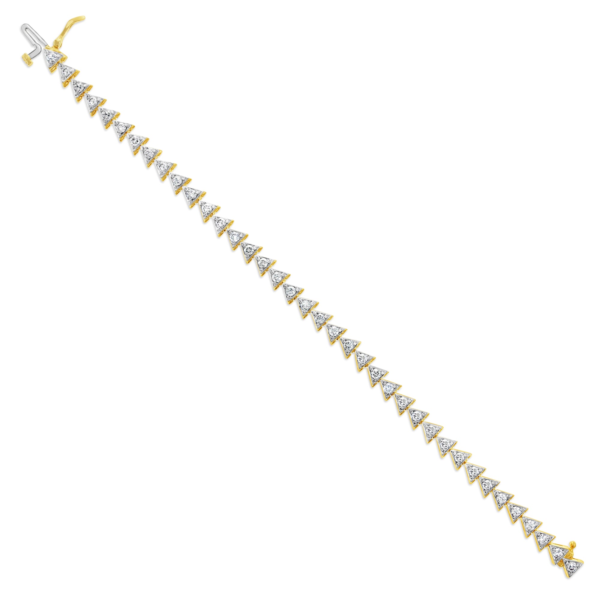 Elegant Triangle Illusion Diamond Tennis Bracelet for Women - Perfect for Weddings, Parties & Special Occasions