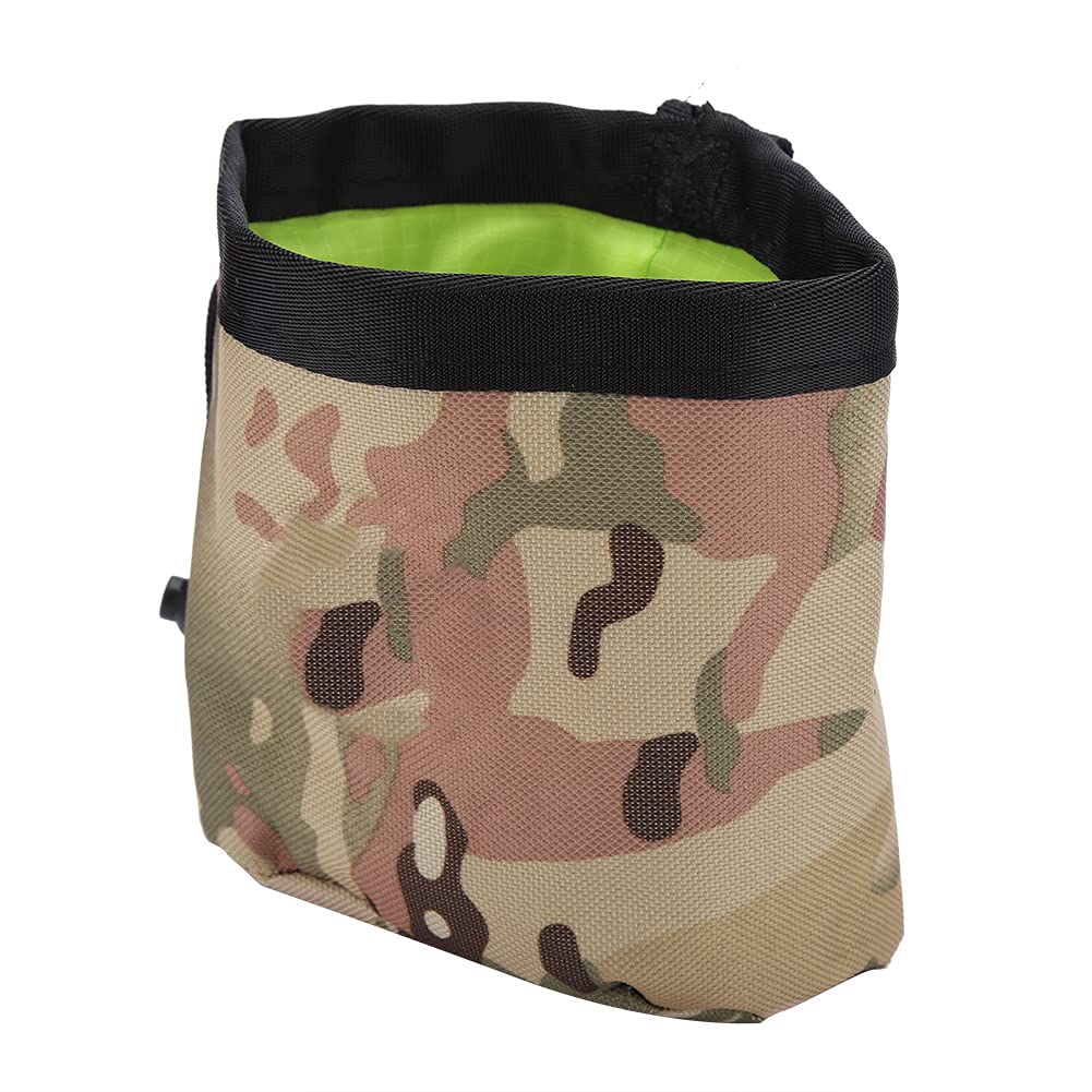 Durable Drawstring Dog Treat Pouch for Training - Pet Food & Snack Storage Holder for Outdoor Activities (Green) | Perfect for Dog Walking, Hiking & Obedience Classes
