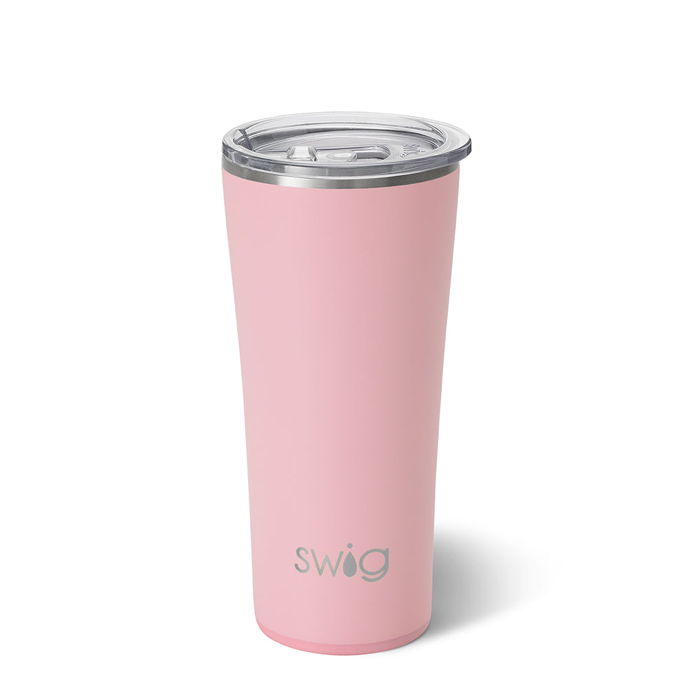 22oz Blush Pink Insulated Tumbler with Lid & Straw - Keeps Drinks Hot/Cold for Hours - Perfect for Coffee, Tea, Water & Smoothies - Great for Office, Gym, Travel & Outdoor Activities