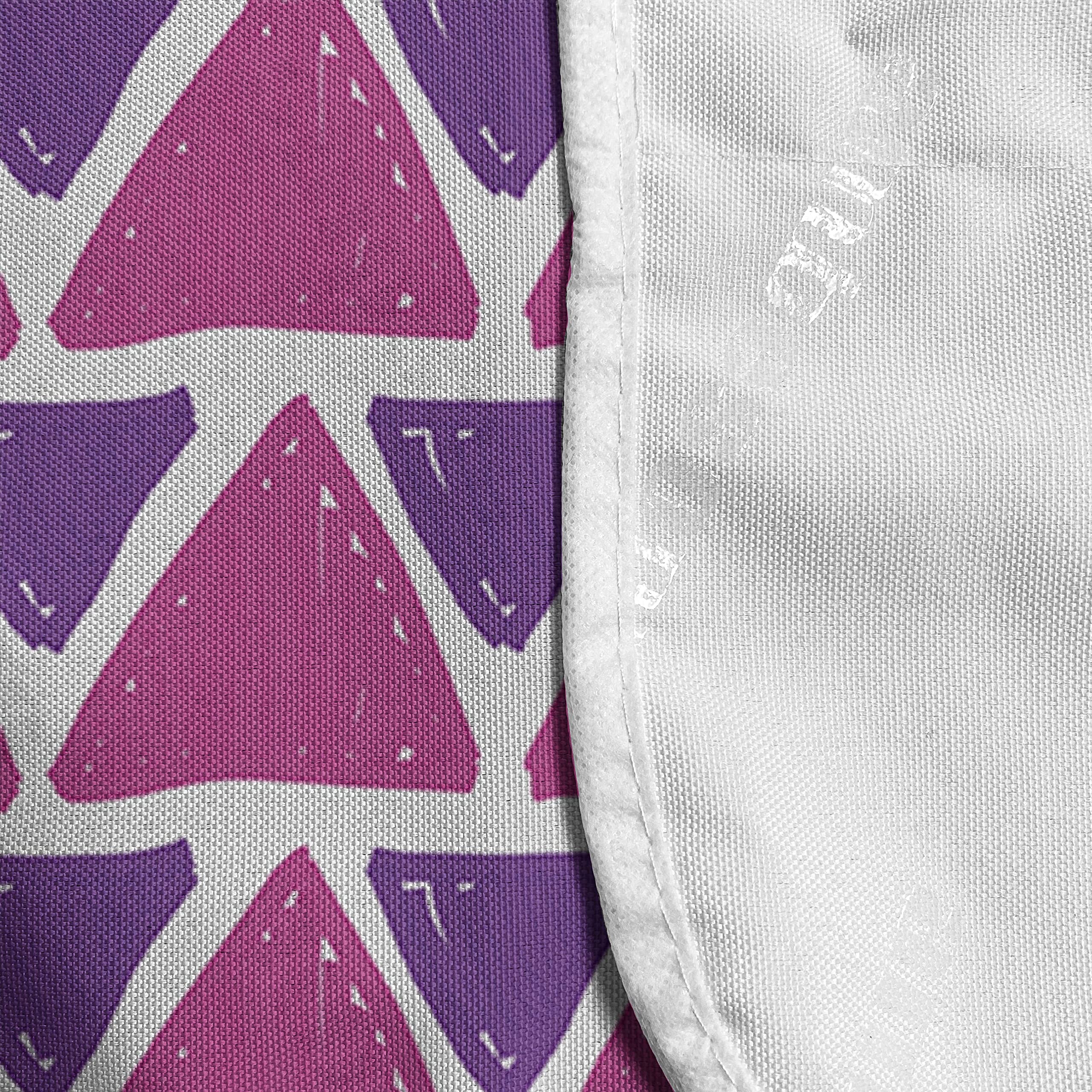 Ambesonne Geometric Microwave Oven Cover - Hand Drawn Triangle Pattern with Abstract Stripes, Waterproof Kitchen Organizer with Pockets, 36