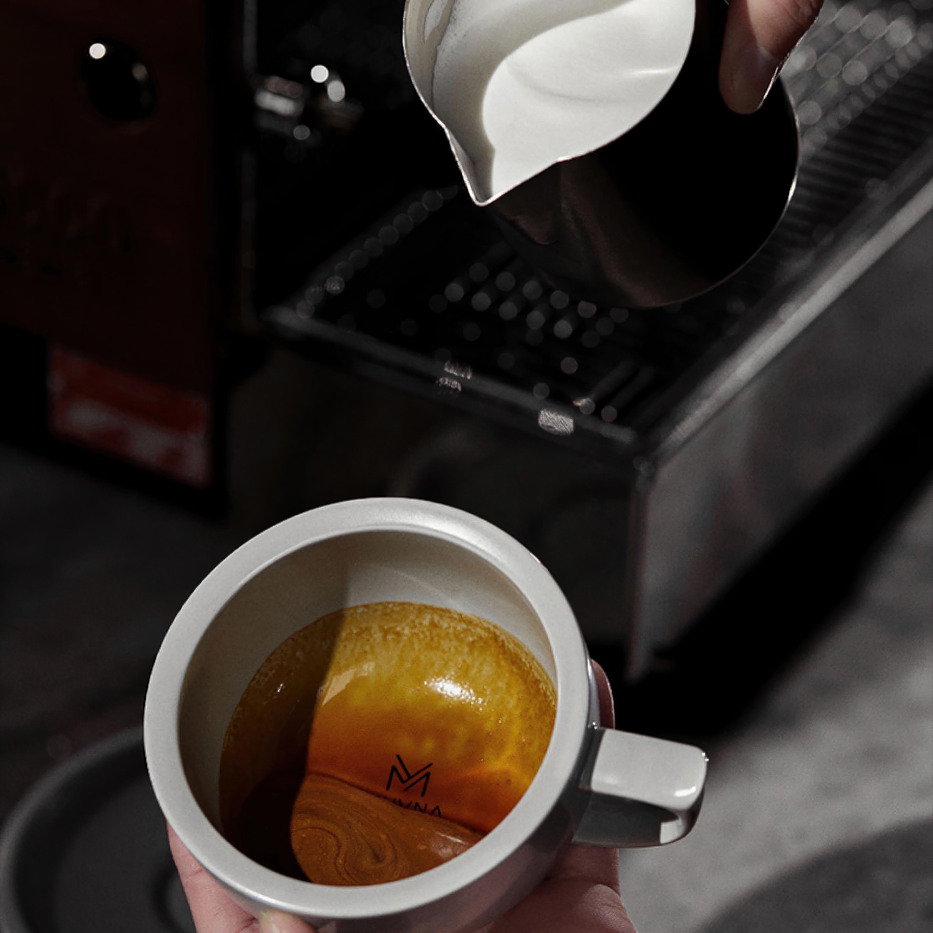 Premium Embossed Ceramic Latte Cup 280ml - Handcrafted Coffee Mug with Elegant Design - Perfect for Home, Café & Gifts - MUVNA