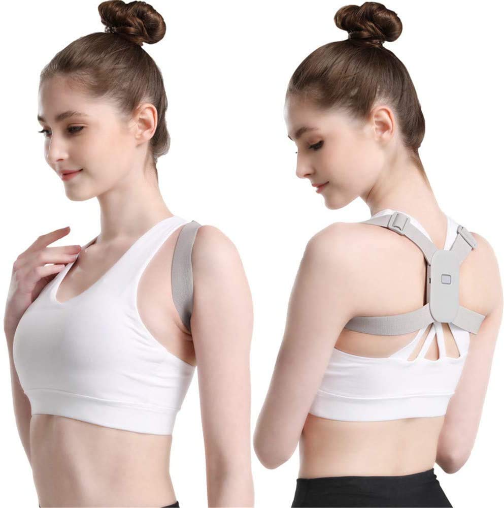 Smart Posture Corrector Back Brace with Vibration Reminder - Adjustable Upper Back Support for Women, Men & Kids - Relieves Neck, Shoulder & Back Pain - Ideal for Office Work, Gaming & Daily Posture Improvement
