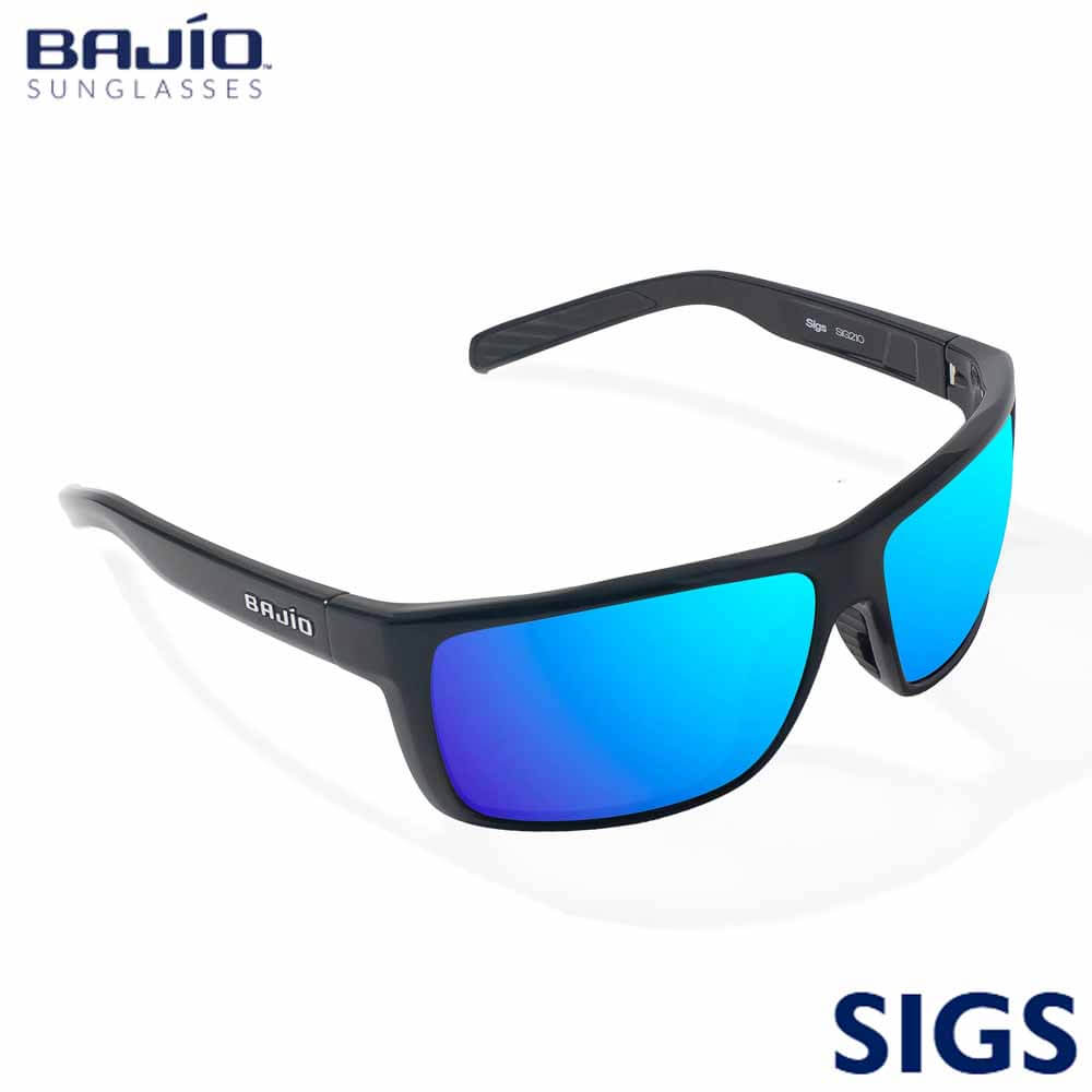 BLACK GLOSS/BLUE GLASS