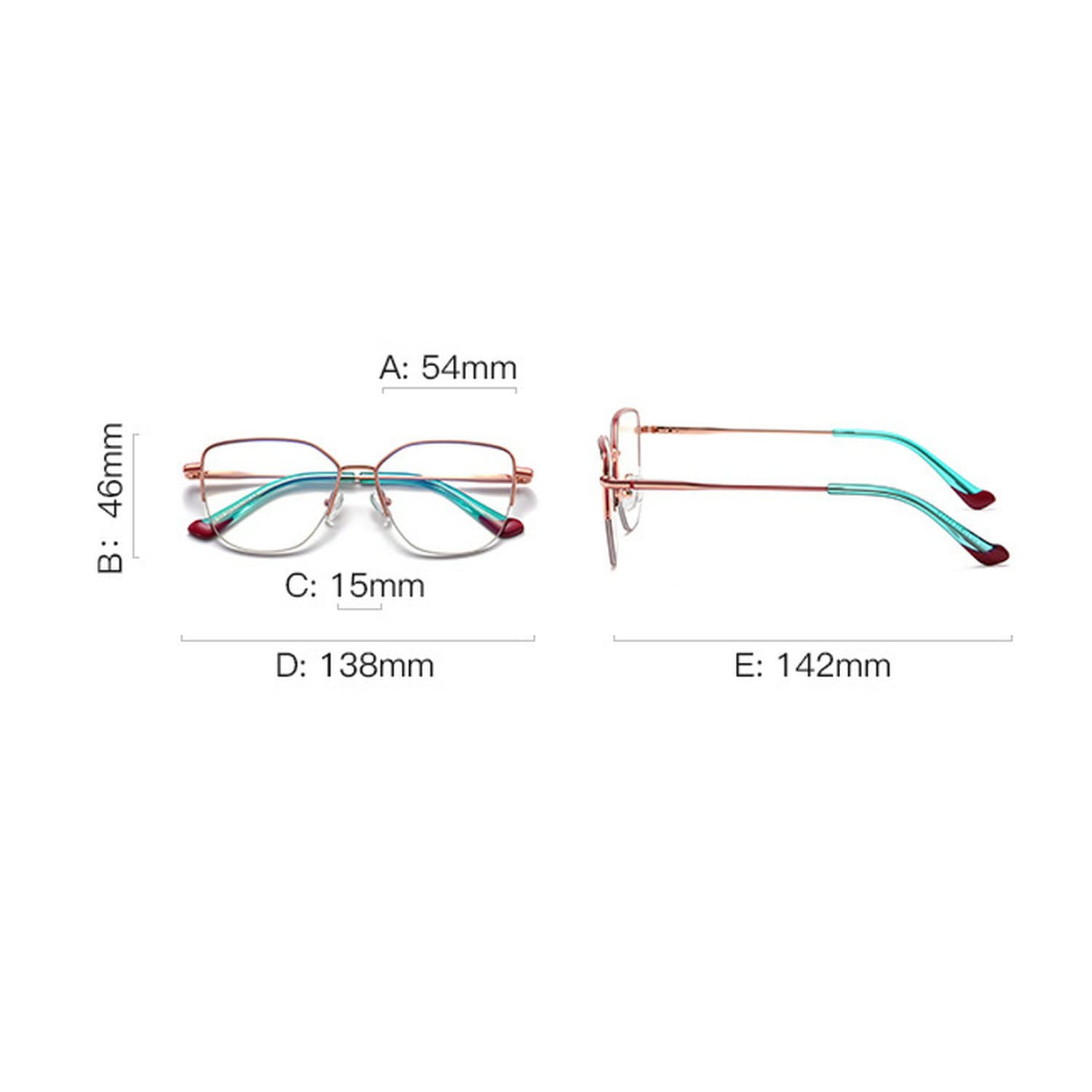 Melrose Cat Eye Glasses for Women - Blue Light Blocking Reading Glasses with Optical Lenses - Stylish Eyewear for Work, Reading & Screen Time