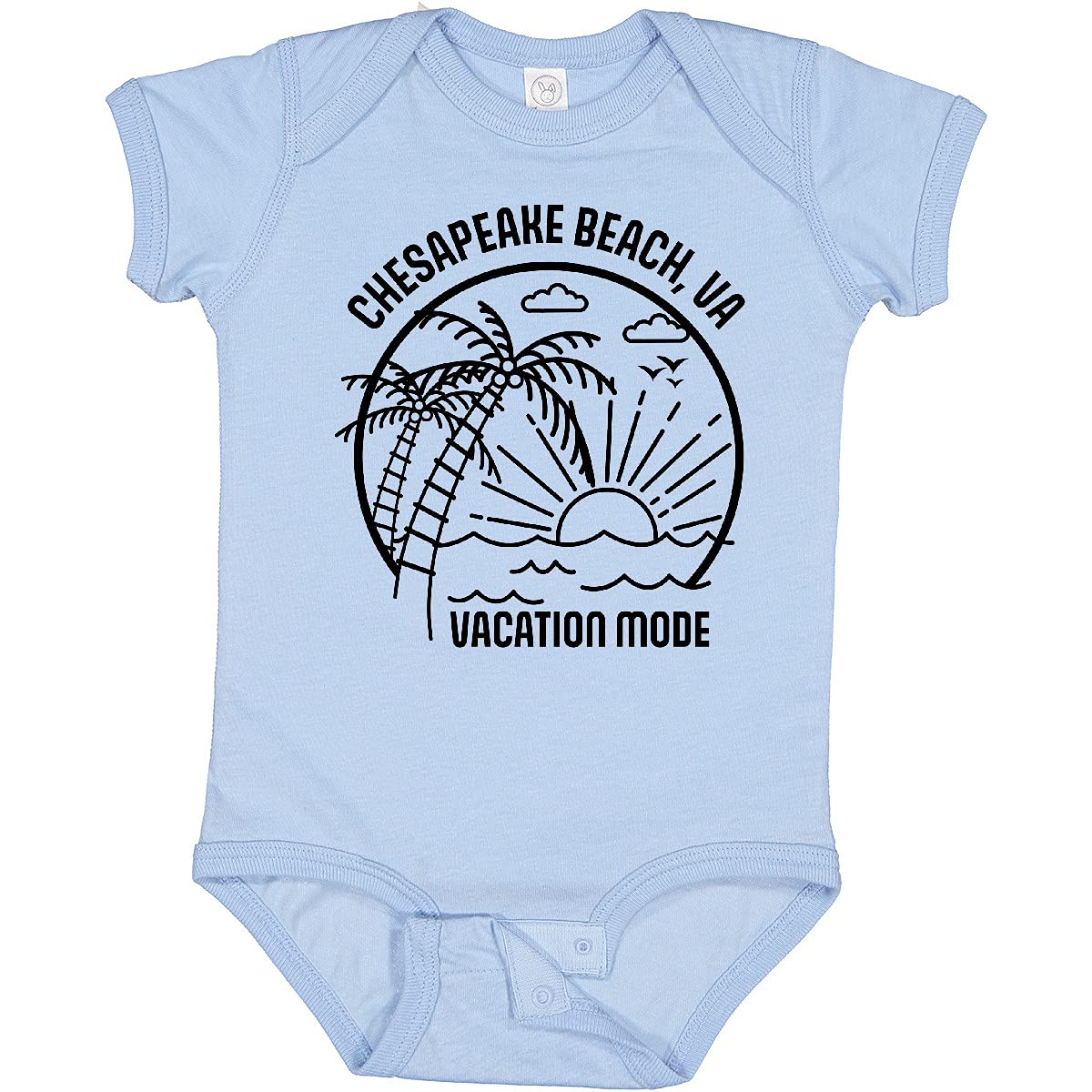 Inktastic Summer Vacation Mode Chesapeake Beach Virginia Baby Bodysuit - Cute Infant Onesie for Beach Trips & Family Vacations - Perfect Gift for Newborns & Toddlers
